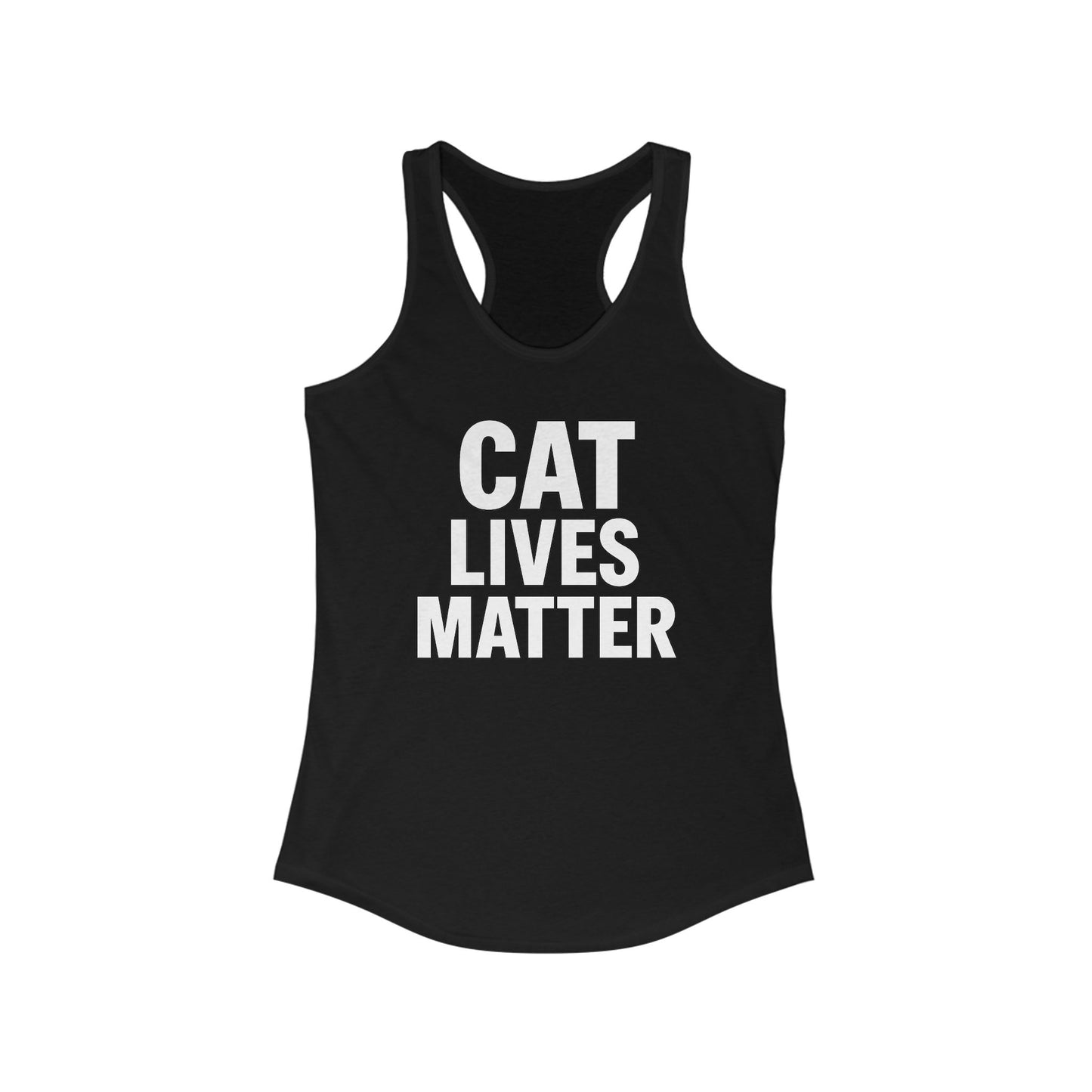 Women's Cat Lives Matter Racerback Tank - Perfect for Cat Lovers, Gifts, Summer Wear, Activism, Animal Rights, Adult Unisex T-Shirt