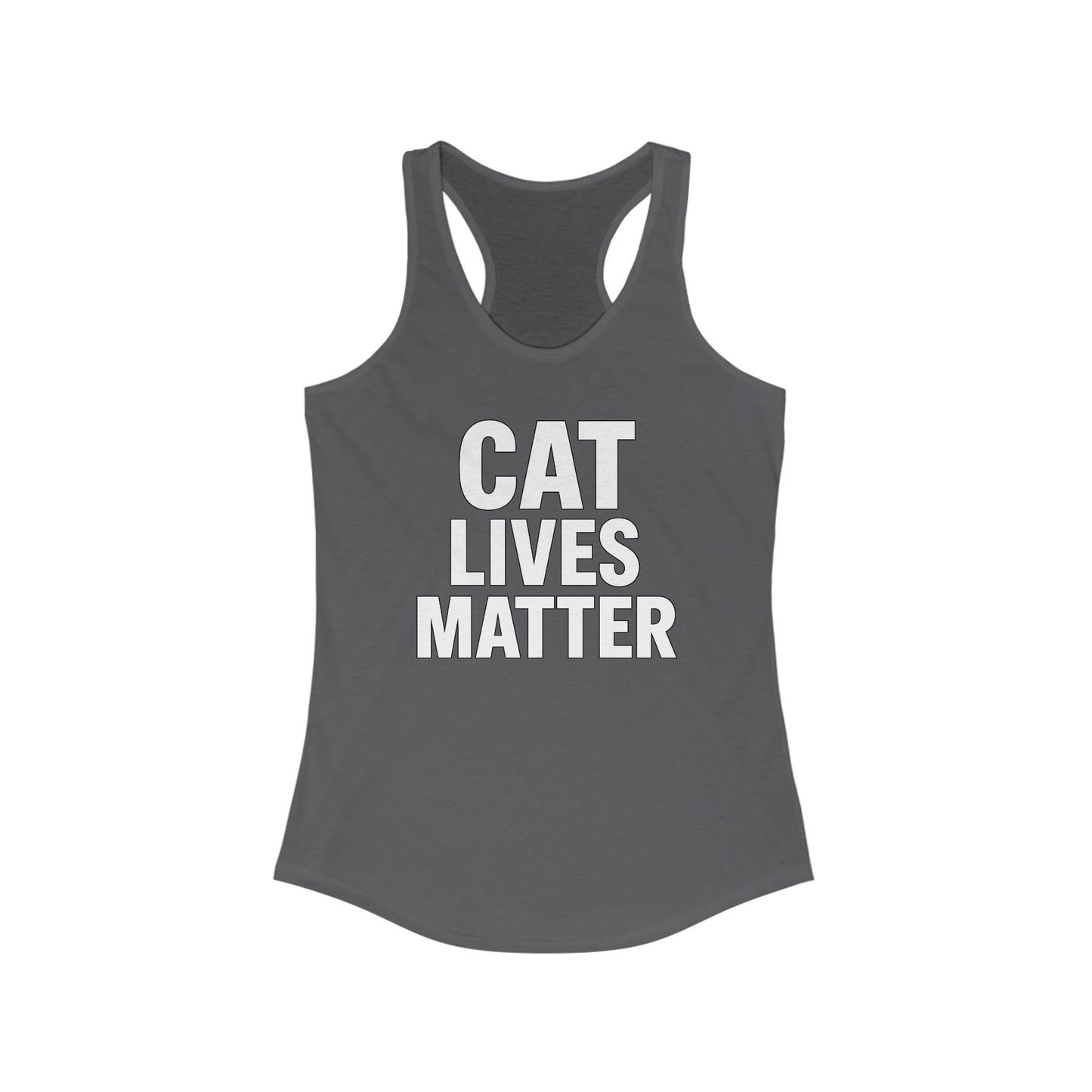 Women's Cat Lives Matter Racerback Tank - Perfect for Cat Lovers, Gifts, Summer Wear, Activism, Animal Rights, Adult Unisex T-Shirt