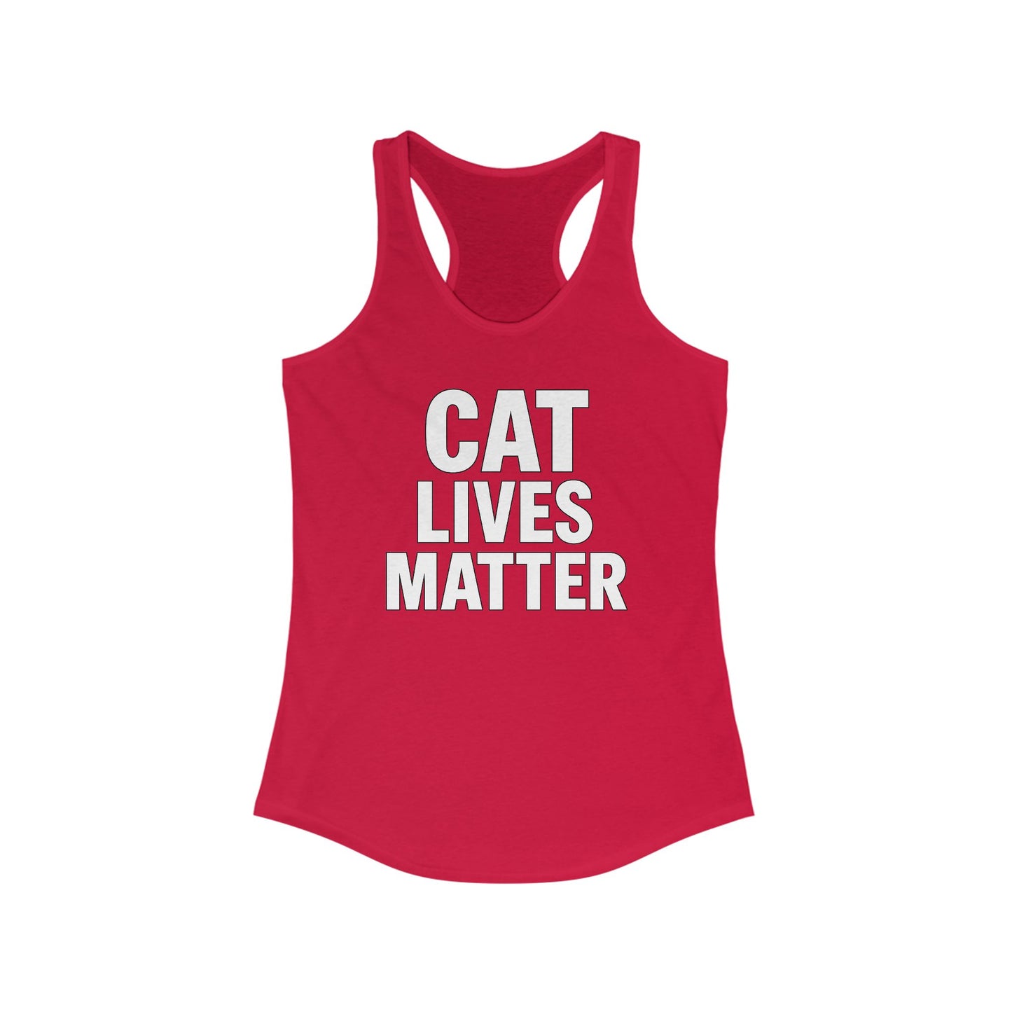 Women's Cat Lives Matter Racerback Tank - Perfect for Cat Lovers, Gifts, Summer Wear, Activism, Animal Rights, Adult Unisex T-Shirt