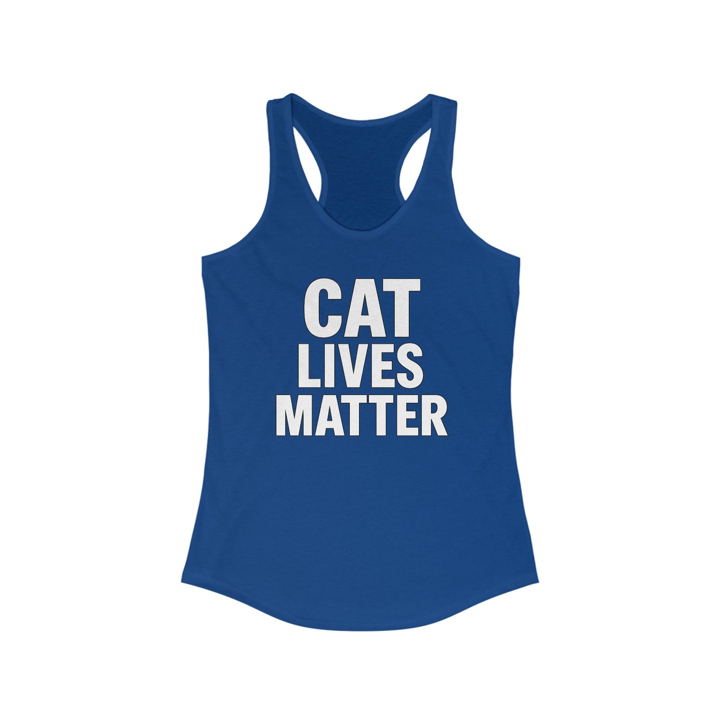 Women's Cat Lives Matter Racerback Tank - Perfect for Cat Lovers, Gifts, Summer Wear, Activism, Animal Rights, Adult Unisex T-Shirt