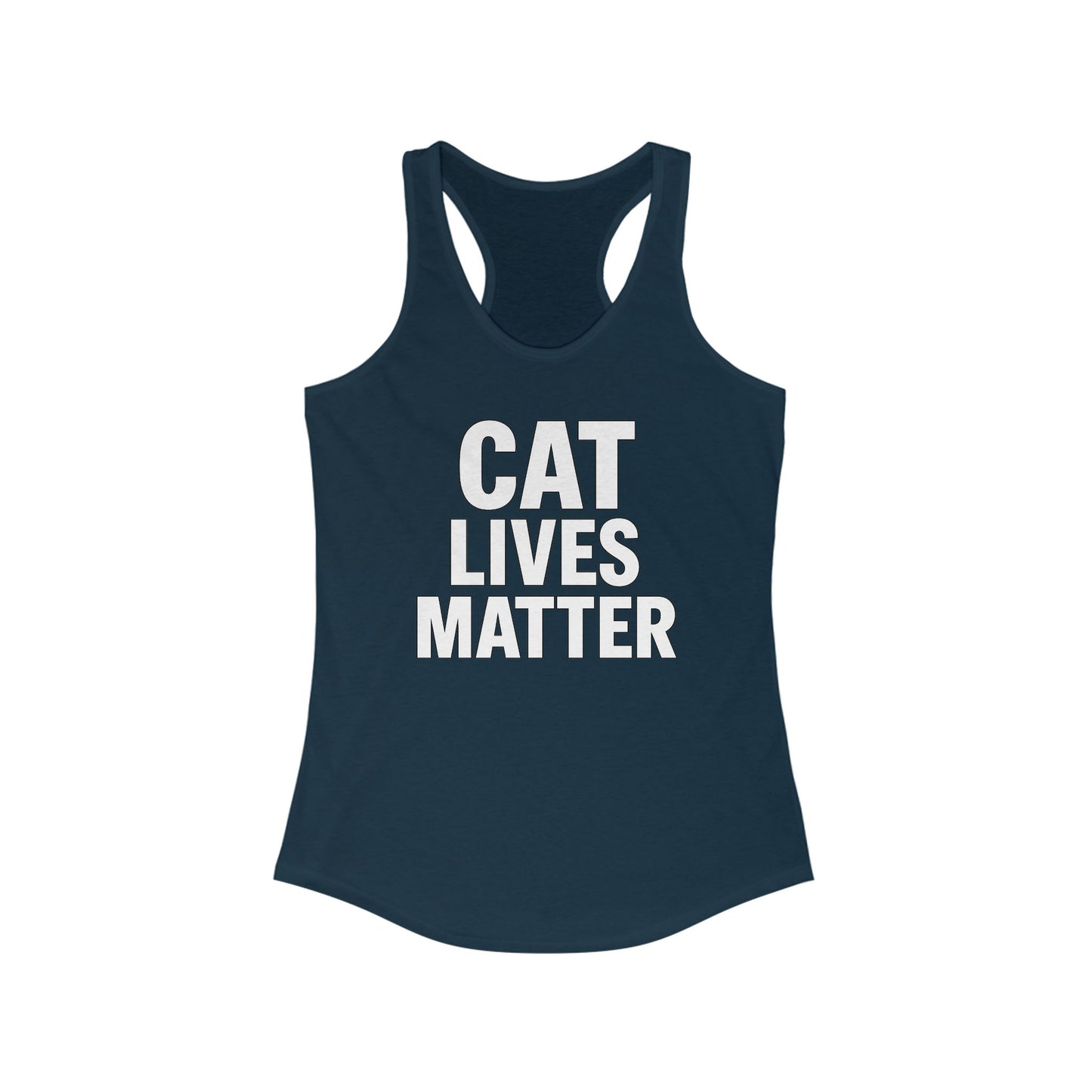 Women's Cat Lives Matter Racerback Tank - Perfect for Cat Lovers, Gifts, Summer Wear, Activism, Animal Rights, Adult Unisex T-Shirt