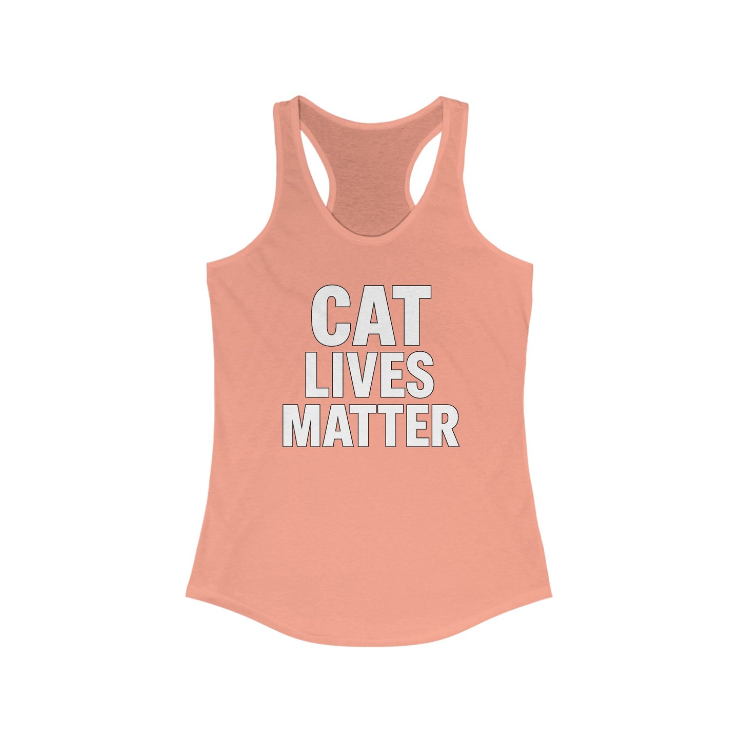 Women's Cat Lives Matter Racerback Tank - Perfect for Cat Lovers, Gifts, Summer Wear, Activism, Animal Rights, Adult Unisex T-Shirt