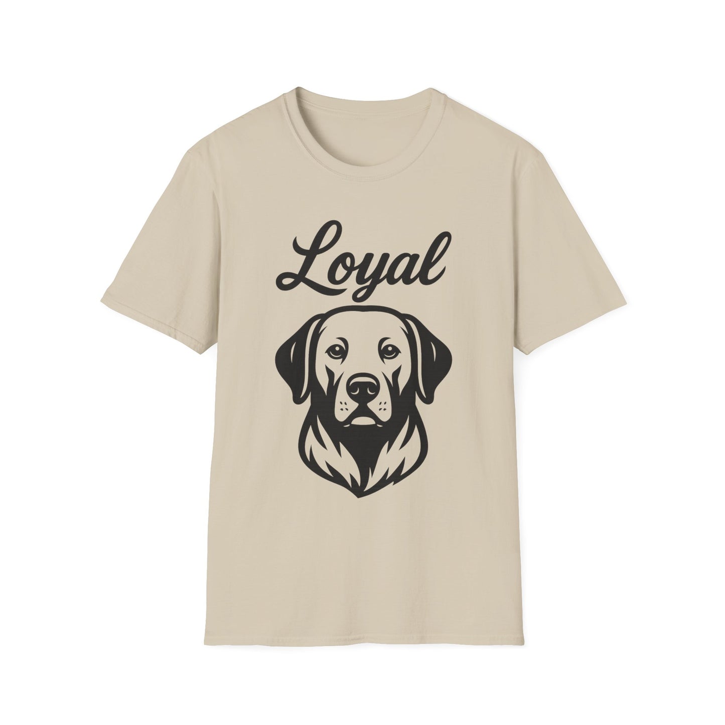 Loyal Labrador Retriever T-Shirt – Black Line Art Dog Design for Lab Lovers, Rescue Apparel for Yellow, Black & Chocolate Lab Owners, Adult Unisex T-Shirt