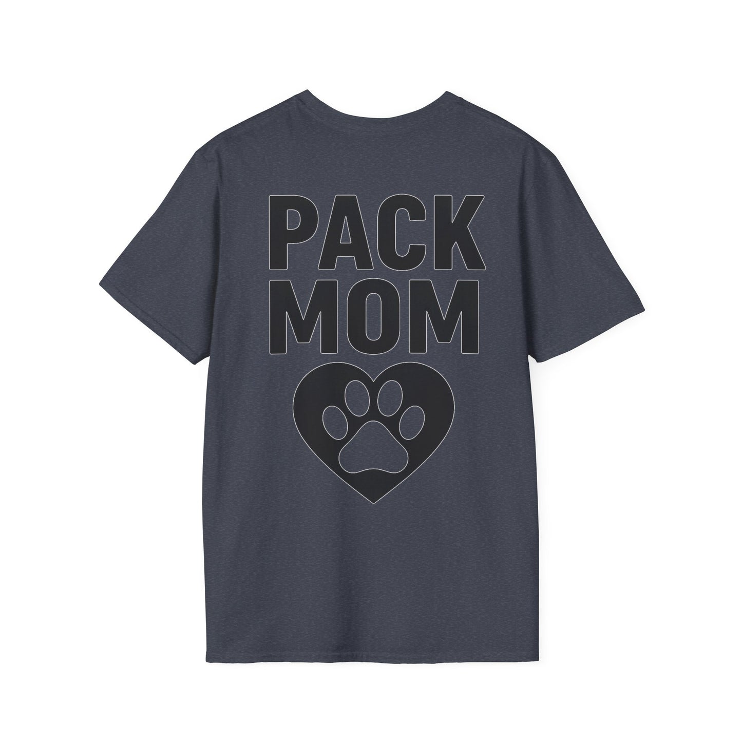 Pack Mom Dog Shirt – Two Sided Rescue Tee for Dog Moms – Front Pack Member Logo – Back Pack Mom Design – Matching Family Rescue Apparel – Animal Shelter Support Gift – Pitbull Rescue Shirt – Join the Pack Tee, Adult Unisex T-Shirt