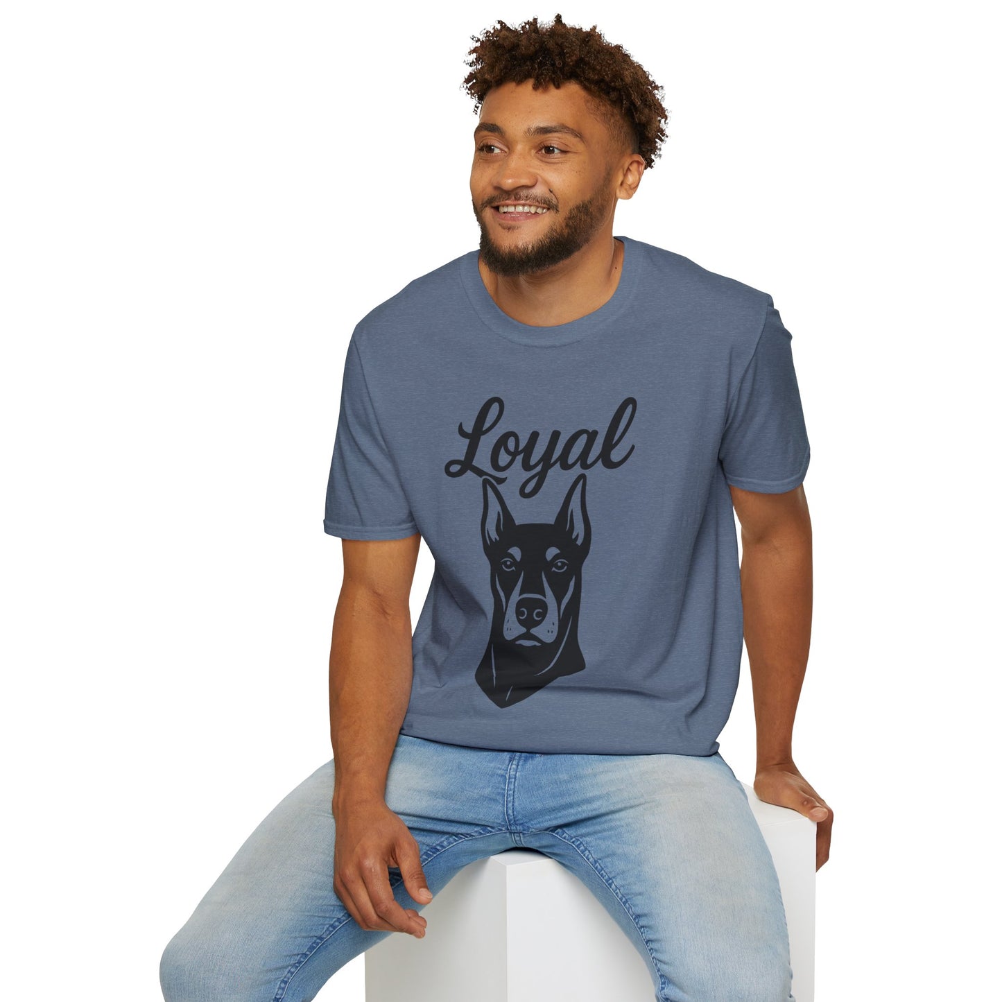 Loyal Doberman Pinscher T-Shirt – Fierce & Faithful Dog Lover Graphic Tee | Adopted and Adored Apparel, Adult Unisex T-Shirt