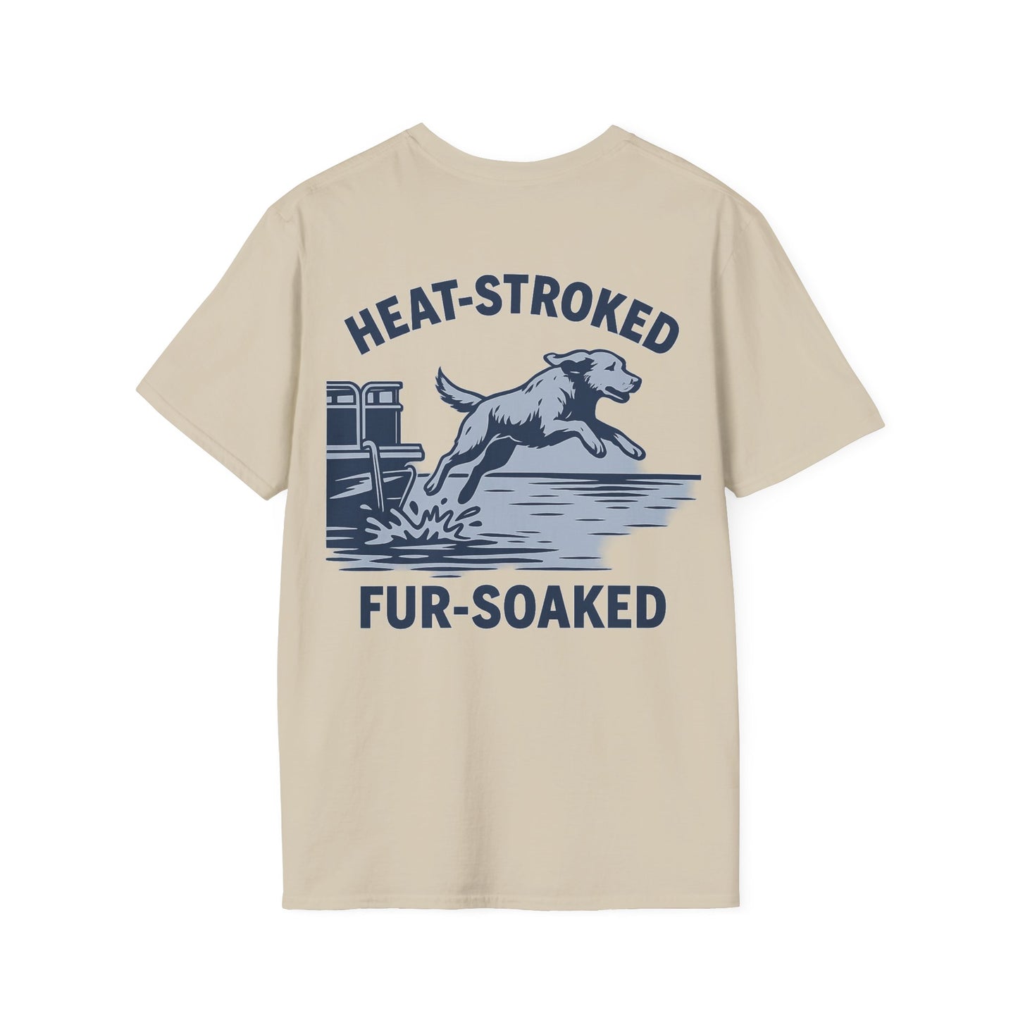 Heat-Stroked Fur-Soaked Dog T-Shirt – Funny Summer Rescue Shirt for Dog Lovers, Arizona Pet Owners, Salt River Float Trips, and Lake Life Vibes, Adult Unisex T-Shirt