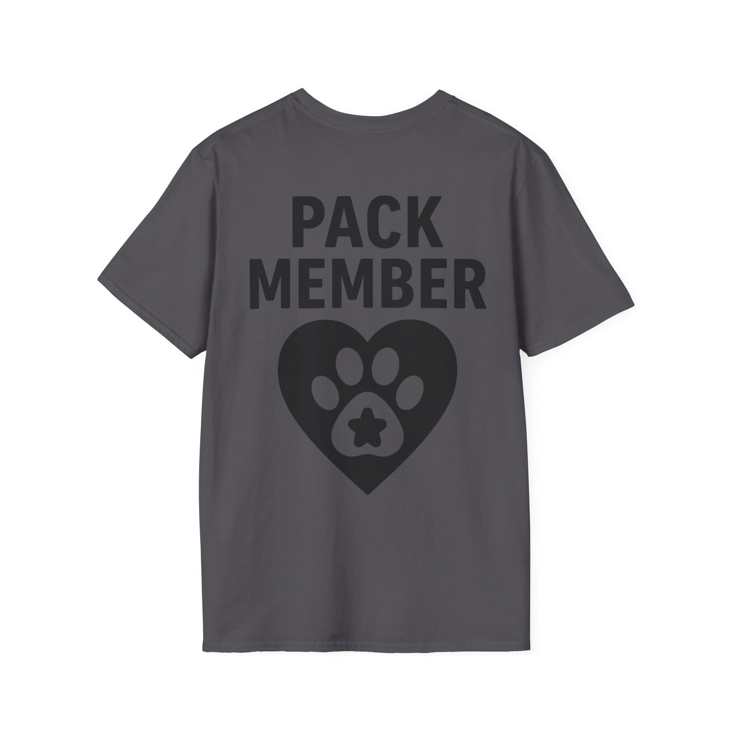 Pack Member Dog Shirt – Two Sided Rescue Tee – Front and Back Pack Member Logo – Black or White Print Options – Matching Family Rescue Apparel – Pitbull Dog Lover Gift – Animal Shelter Support – Adopt Don’t Shop Tee, Adult Unisex T-Shirt
