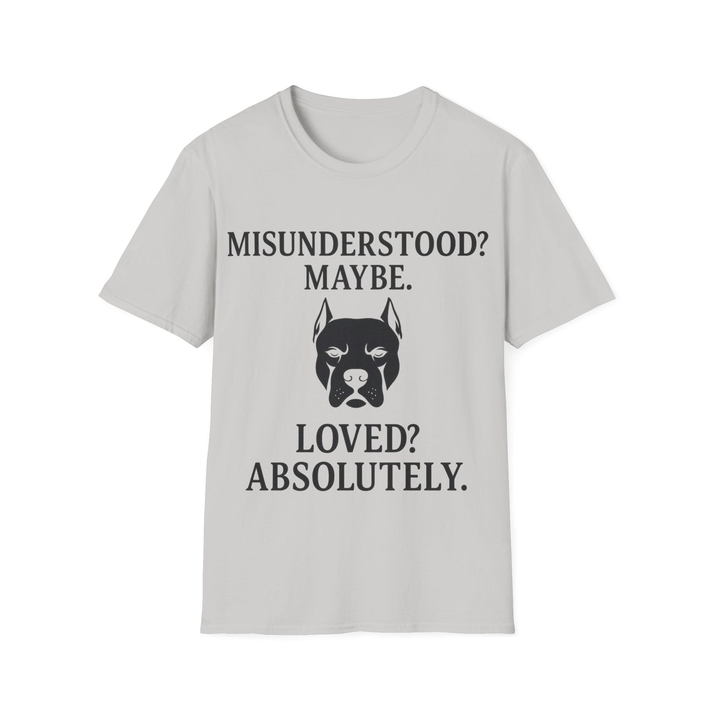 Misunderstood Pit Bull Shirt β Cropped Ear Dog Rescue Tee β White or Black Lettering β Adopt Donβt Shop Shirt β Pitbull Lover Gift, Adult Unisex T-Shirt