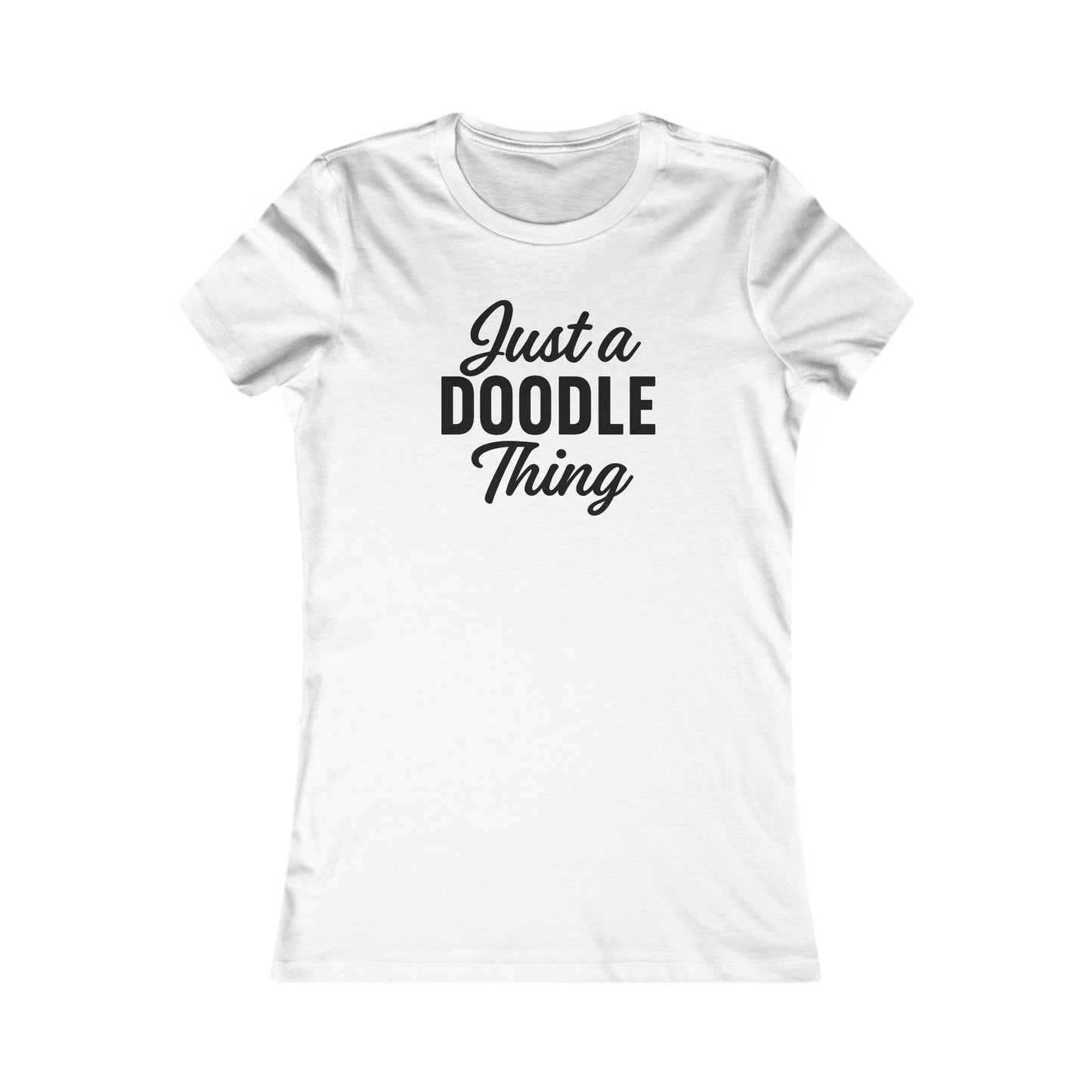 Just a Doodle Thing T-Shirt for Women | Funny Doodle Dog Lover Tee | Minimal Curly Dog Owner Shirt, Adult Unisex T-Shirt