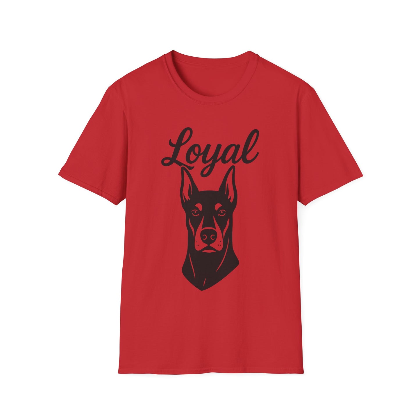 Loyal Doberman Pinscher T-Shirt – Fierce & Faithful Dog Lover Graphic Tee | Adopted and Adored Apparel, Adult Unisex T-Shirt