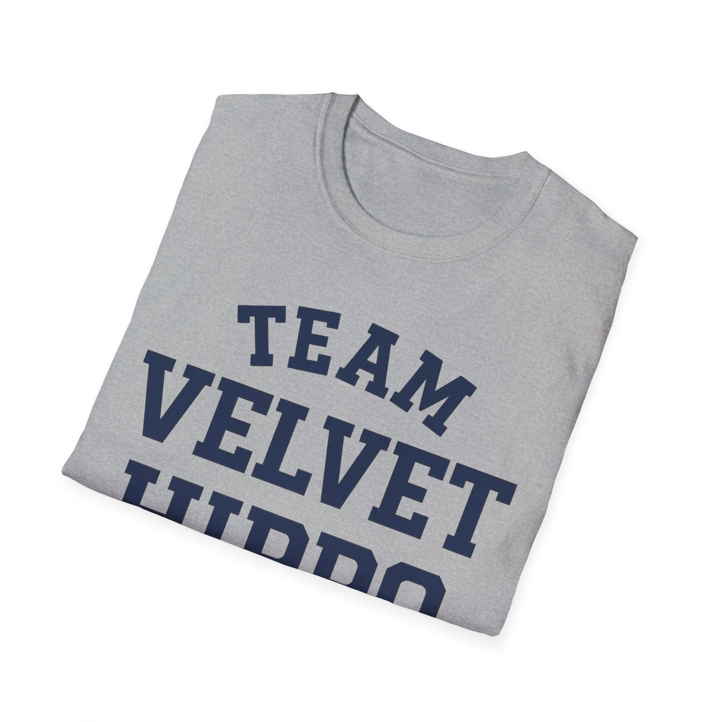 Team Velvet Hippo T-Shirt | Funny Pit Bull Tee for Pibble & Bully Breed Lovers | Rescue Dog Apparel, Adult Unisex T-Shirt