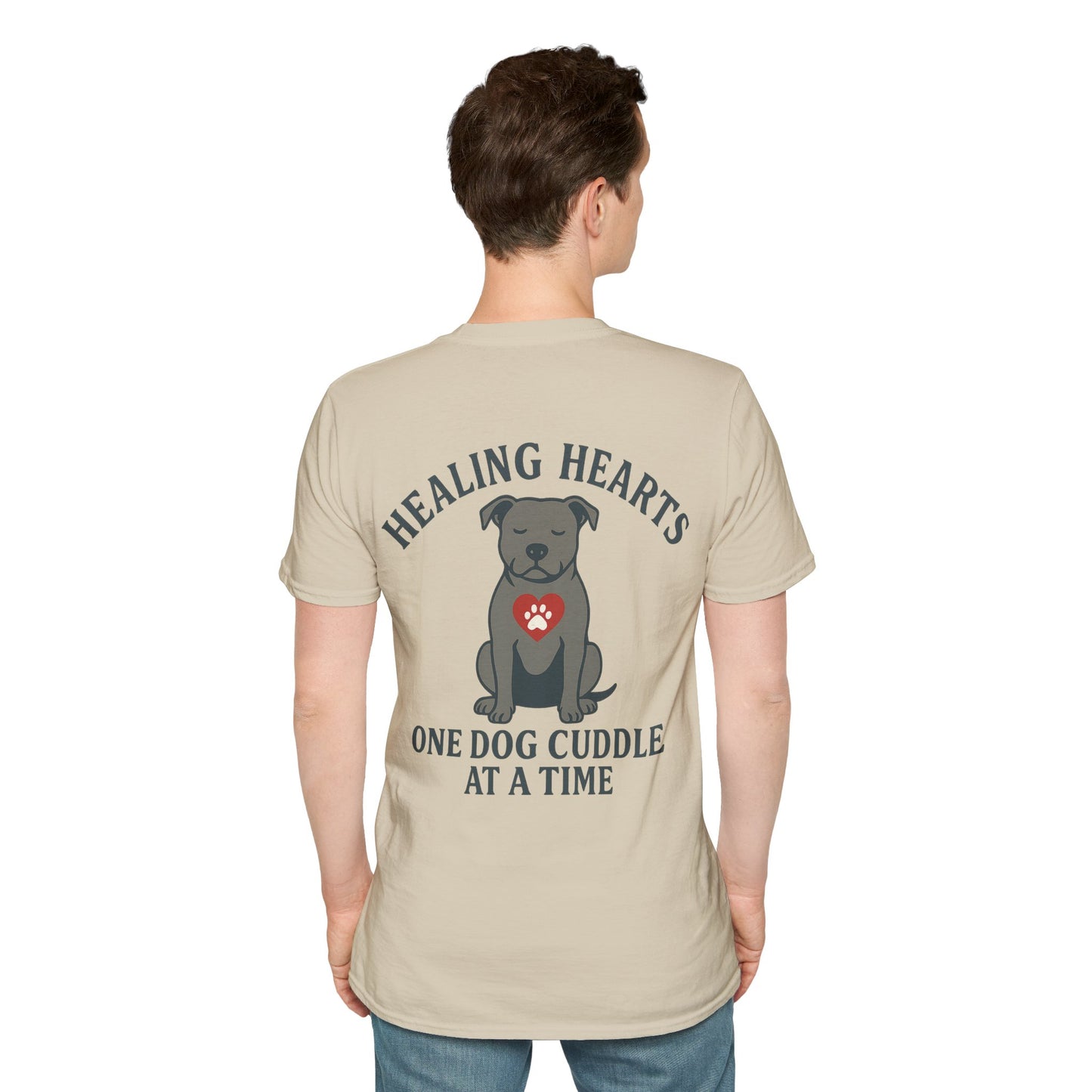 Healing Hearts Rescue Shirt – Pitbull Dog Lover Gift – Pack Member Tee, Adult Unisex T-Shirt