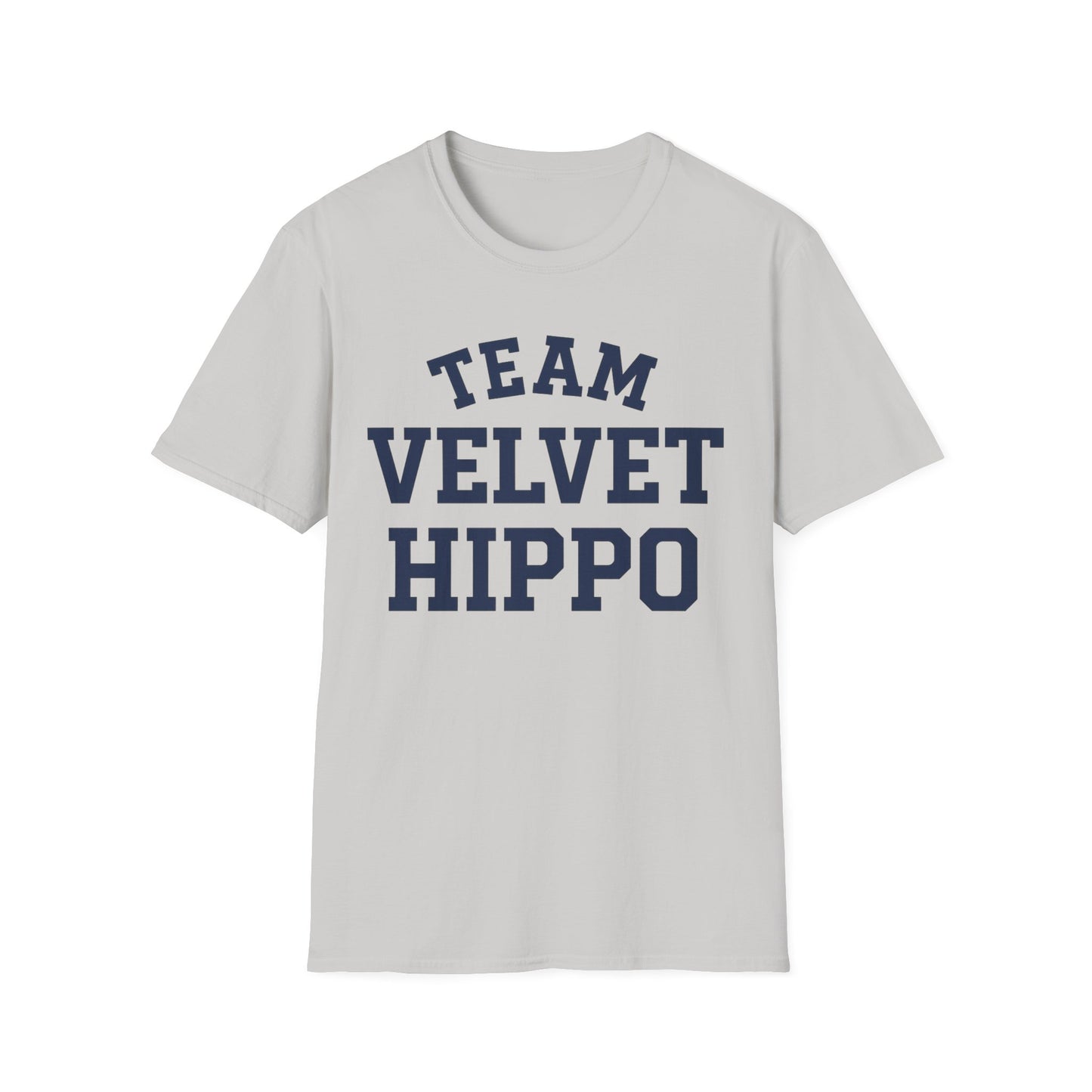 Team Velvet Hippo T-Shirt | Funny Pit Bull Tee for Pibble & Bully Breed Lovers | Rescue Dog Apparel, Adult Unisex T-Shirt