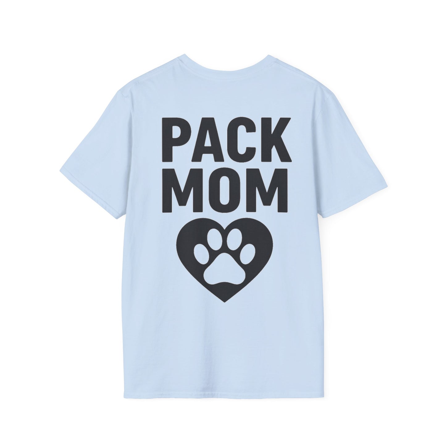 Pack Mom Dog Shirt – Two Sided Rescue Tee for Dog Moms – Front Pack Member Logo – Back Pack Mom Design – Matching Family Rescue Apparel – Animal Shelter Support Gift – Pitbull Rescue Shirt – Join the Pack Tee, Adult Unisex T-Shirt