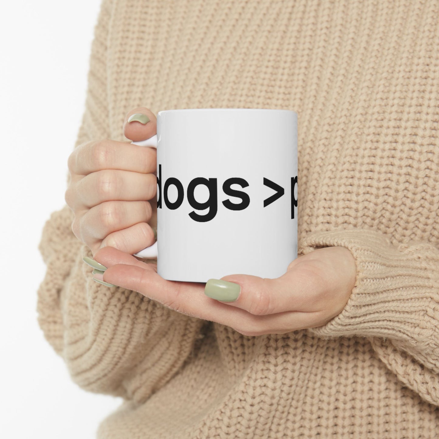 'Dogs > People' Ceramic Mug | Funny Pet Lover Gift, Coffee Cup, Dog Mom Mug, Animal Lover's Surprise, Birthday Gift