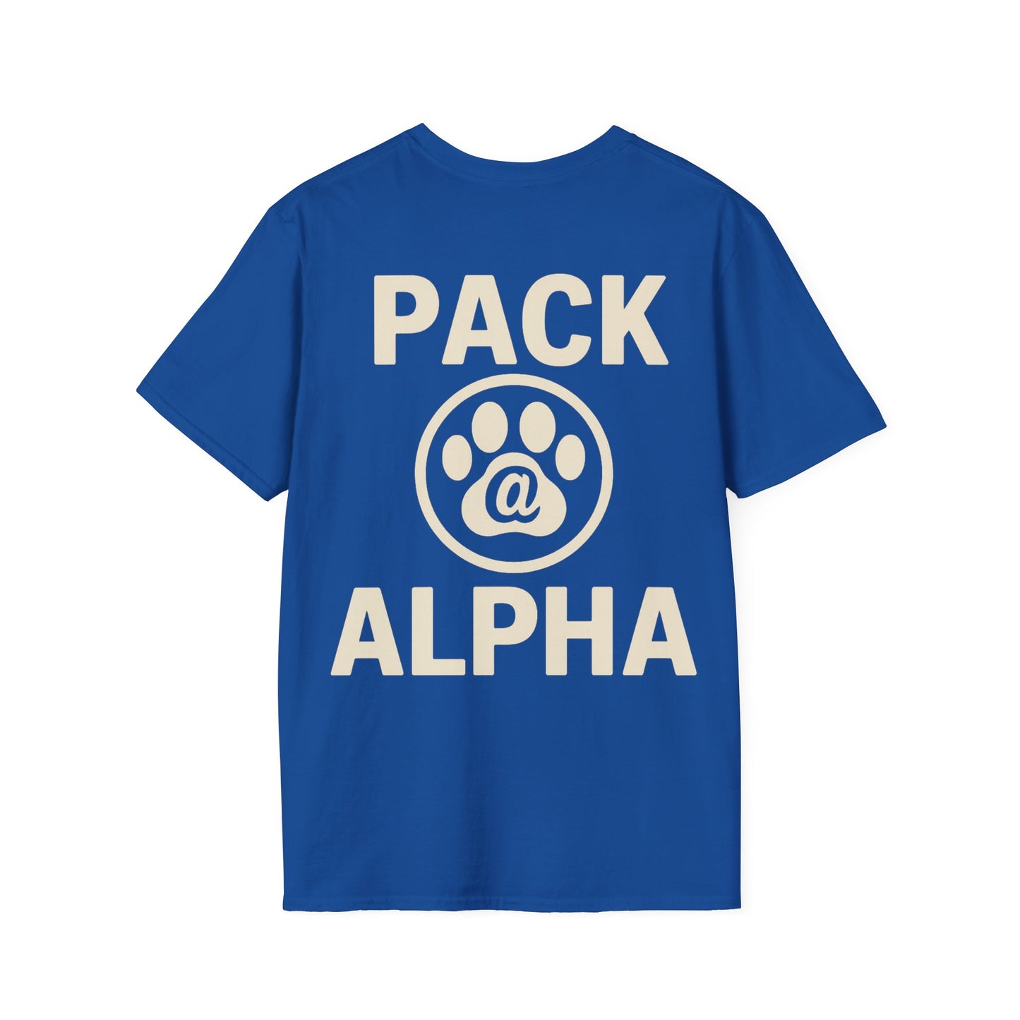 Pack Alpha T-Shirt for Dog Rescue Leaders | Bold Alpha Dog Paw Print Design | Animal Advocate Apparel for Pack Leaders, Adult Unisex T-Shirt