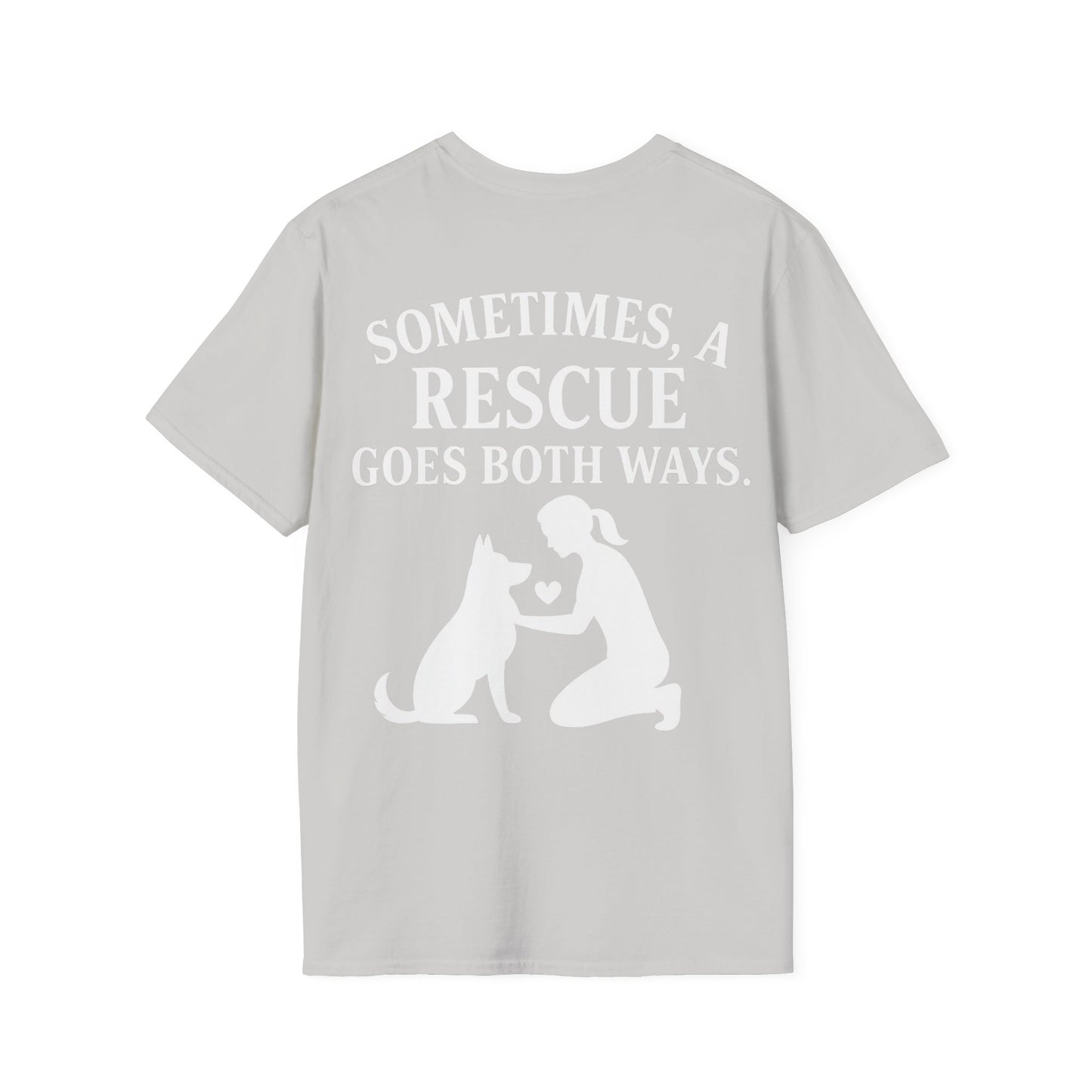 Sometimes a Rescue Goes Both Ways Shirt – Dog Rescue T-Shirt for Women & Men – Animal Adoption Gift – Emotional Pet Lover Tee, Adult Unisex T-Shirt