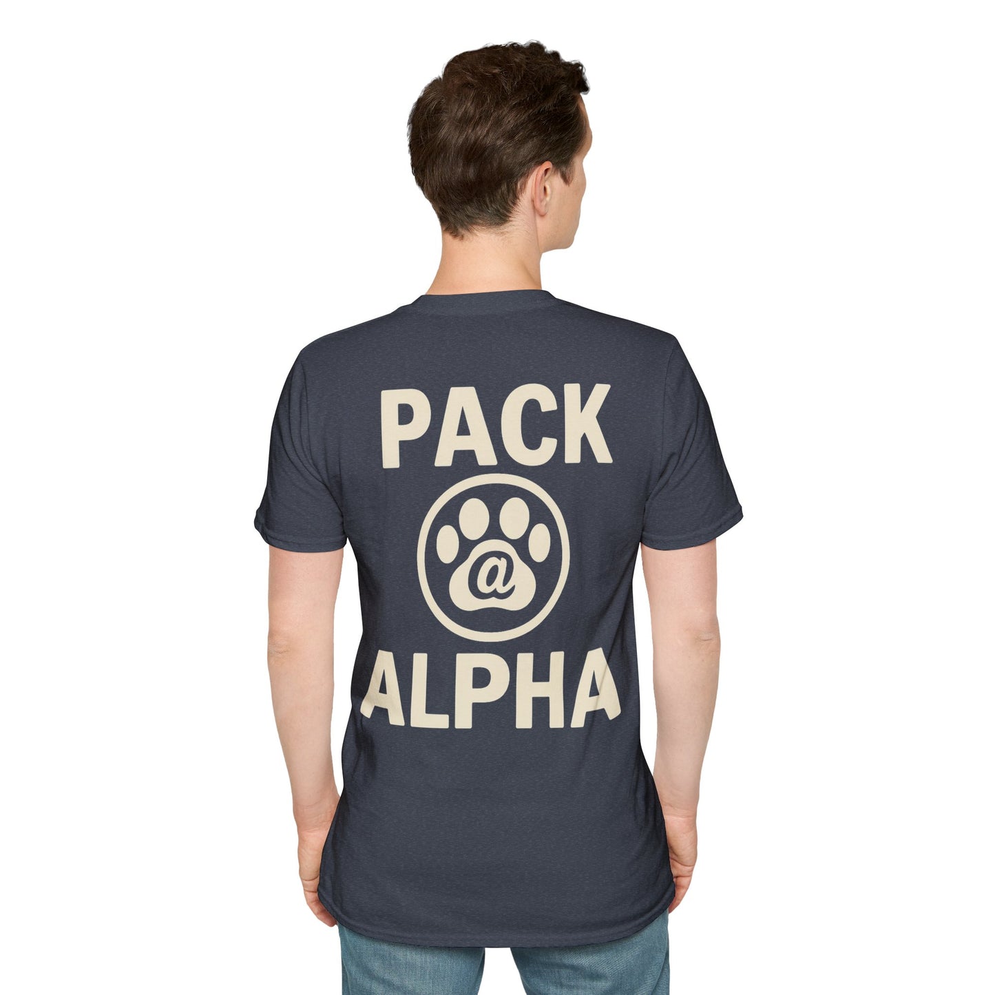 Pack Alpha T-Shirt for Dog Rescue Leaders | Bold Alpha Dog Paw Print Design | Animal Advocate Apparel for Pack Leaders, Adult Unisex T-Shirt