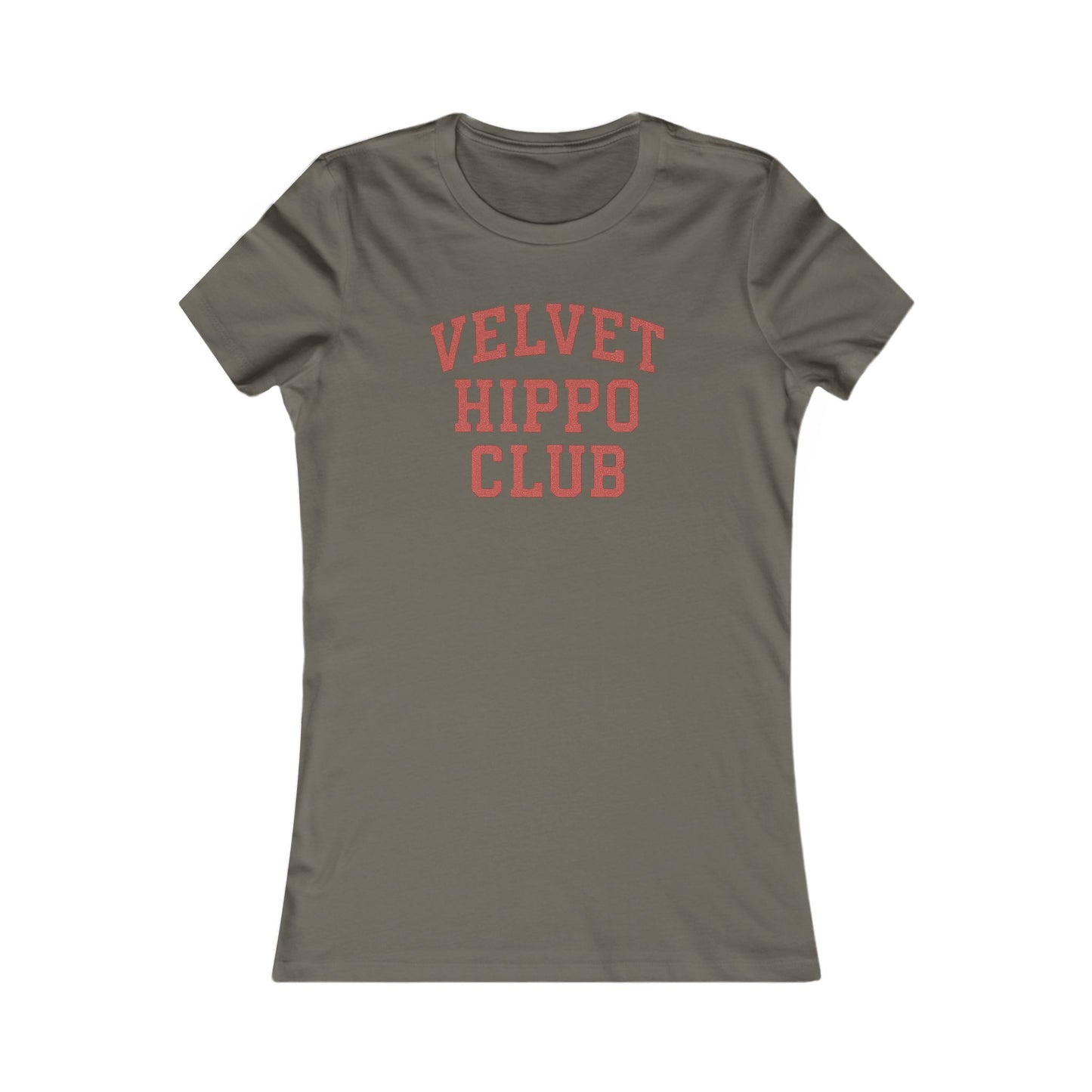 Velvet Hippo Club Women’s T-Shirt – Funny Pit Bull Gift for Dog Moms, Bella+Canvas 6004 in Vintage Brick Red, Adult Women's T-Shirt