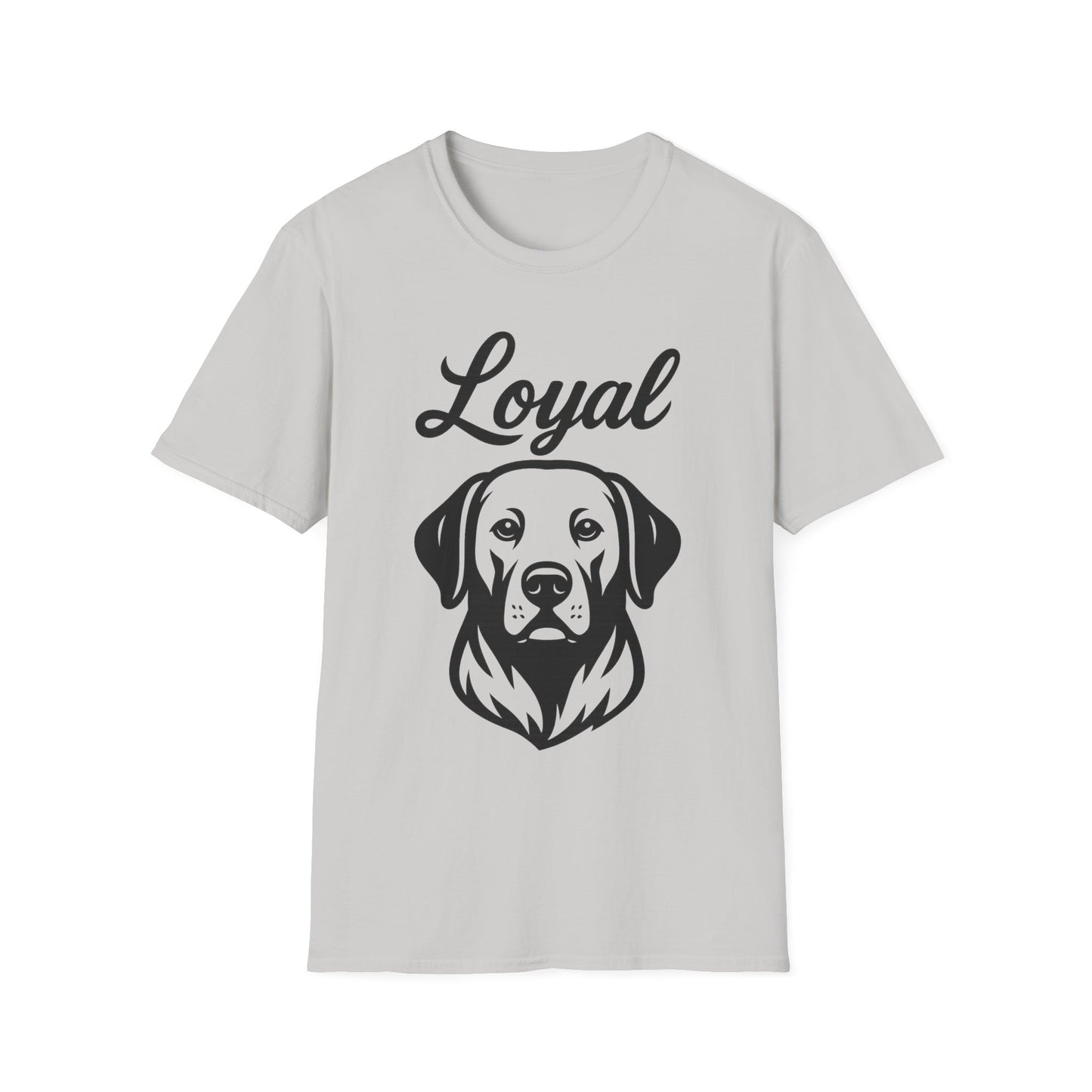 Loyal Labrador Retriever T-Shirt – Black Line Art Dog Design for Lab Lovers, Rescue Apparel for Yellow, Black & Chocolate Lab Owners, Adult Unisex T-Shirt