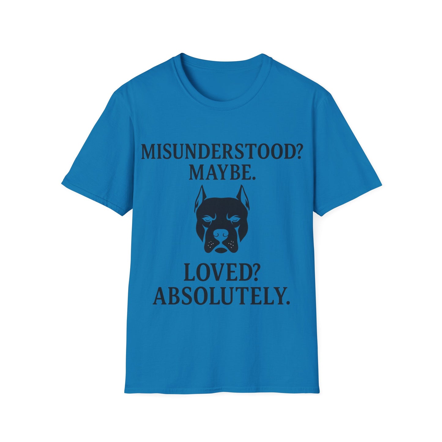 Misunderstood Pit Bull Shirt β Cropped Ear Dog Rescue Tee β White or Black Lettering β Adopt Donβt Shop Shirt β Pitbull Lover Gift, Adult Unisex T-Shirt