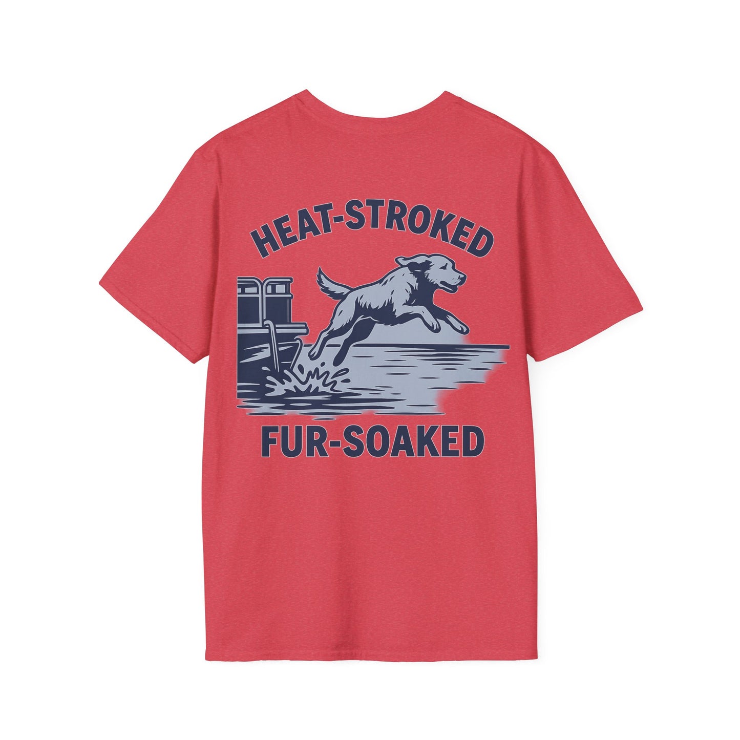 Heat-Stroked Fur-Soaked Dog T-Shirt – Funny Summer Rescue Shirt for Dog Lovers, Arizona Pet Owners, Salt River Float Trips, and Lake Life Vibes, Adult Unisex T-Shirt
