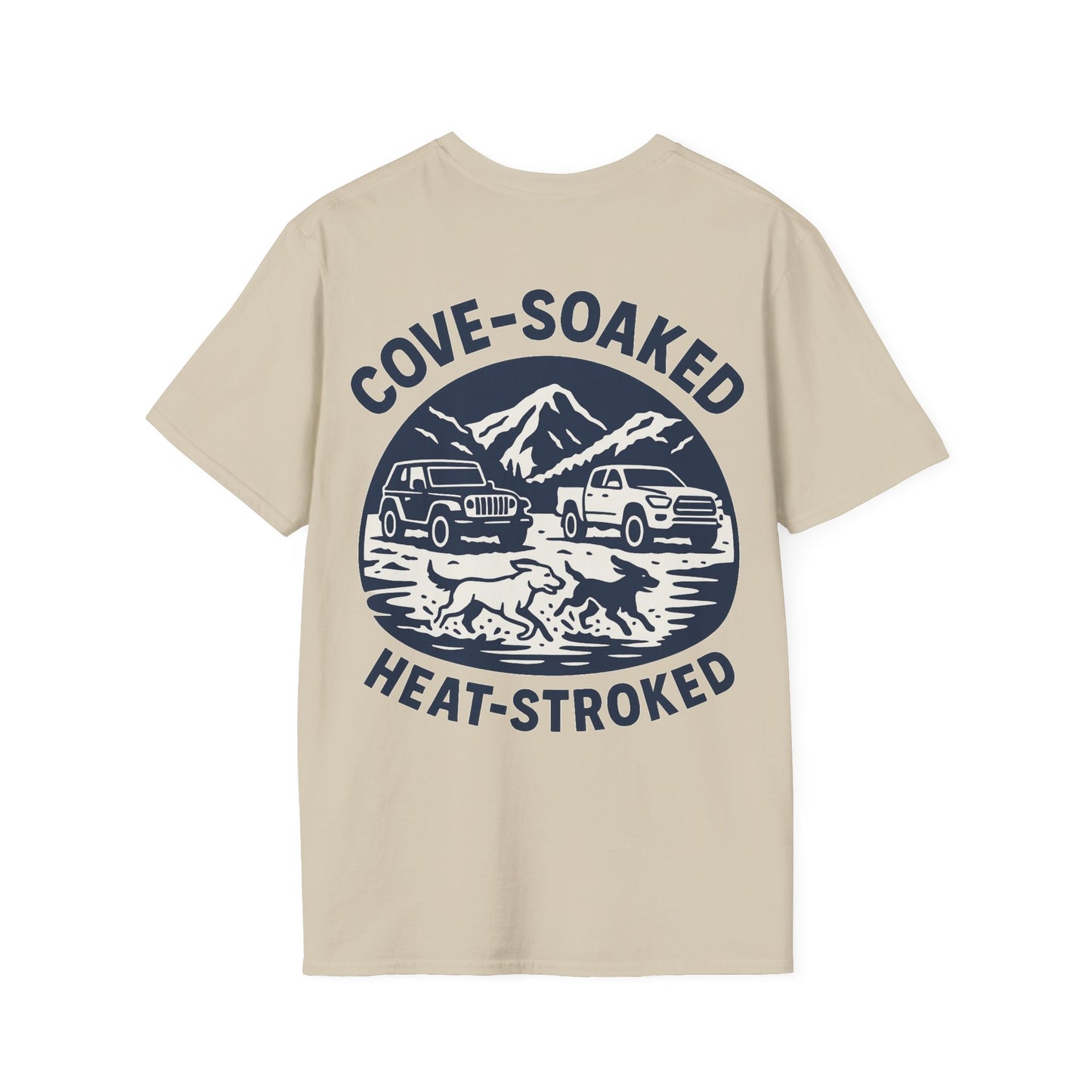 Cove-Soaked Heat-Stroked T-Shirt – Dog Rescue Off-Road T-Shirt for Lake Days & 4x4 Lovers, Adult Unisex T-Shirt