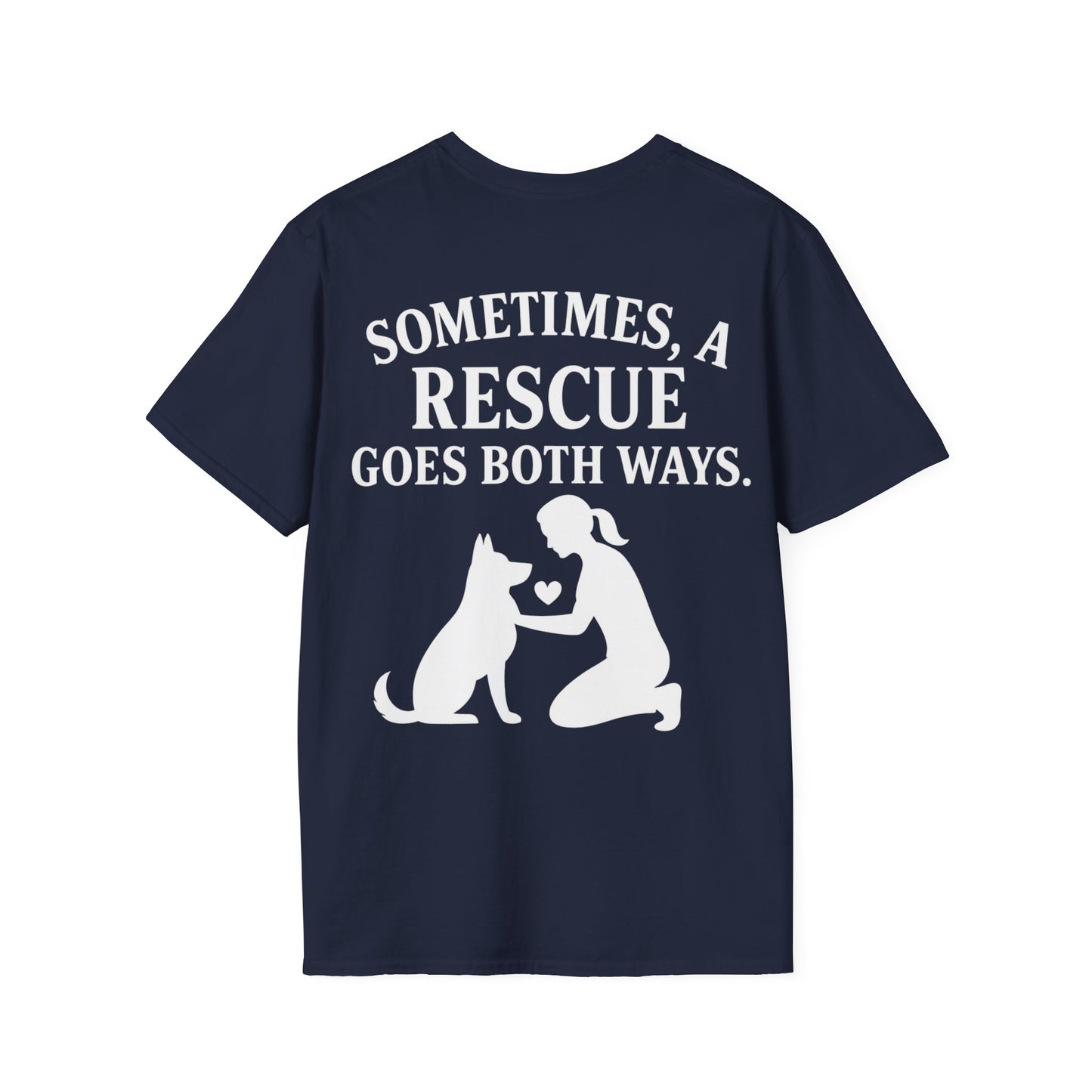 Sometimes a Rescue Goes Both Ways Shirt – Dog Rescue T-Shirt for Women & Men – Animal Adoption Gift – Emotional Pet Lover Tee, Adult Unisex T-Shirt