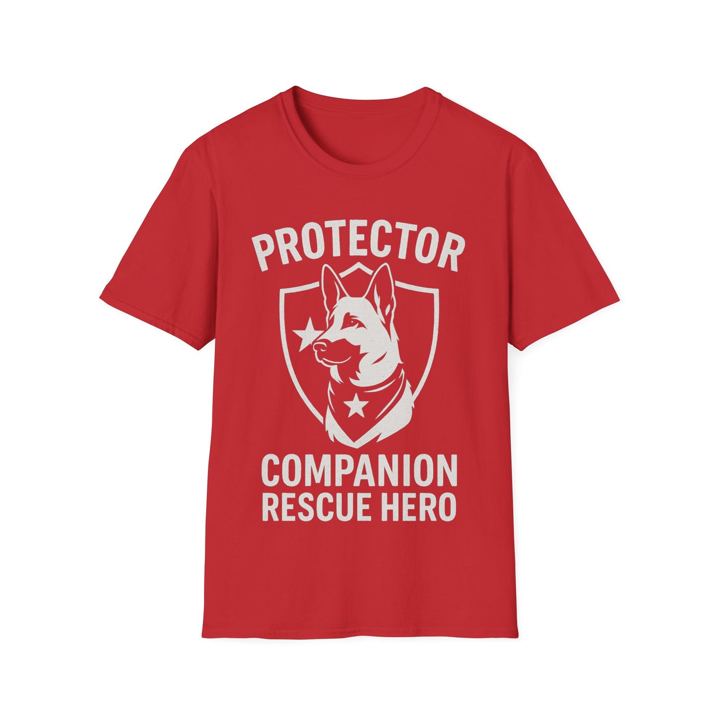 Protector Companion Rescue Hero Shirt – Patriotic Dog Lover T-Shirt – Dog Rescue USA Flag Inspired Tee – Military Style Dog Parent Gift – Adopted and Adored Apparel, Adult Unisex T-Shirt