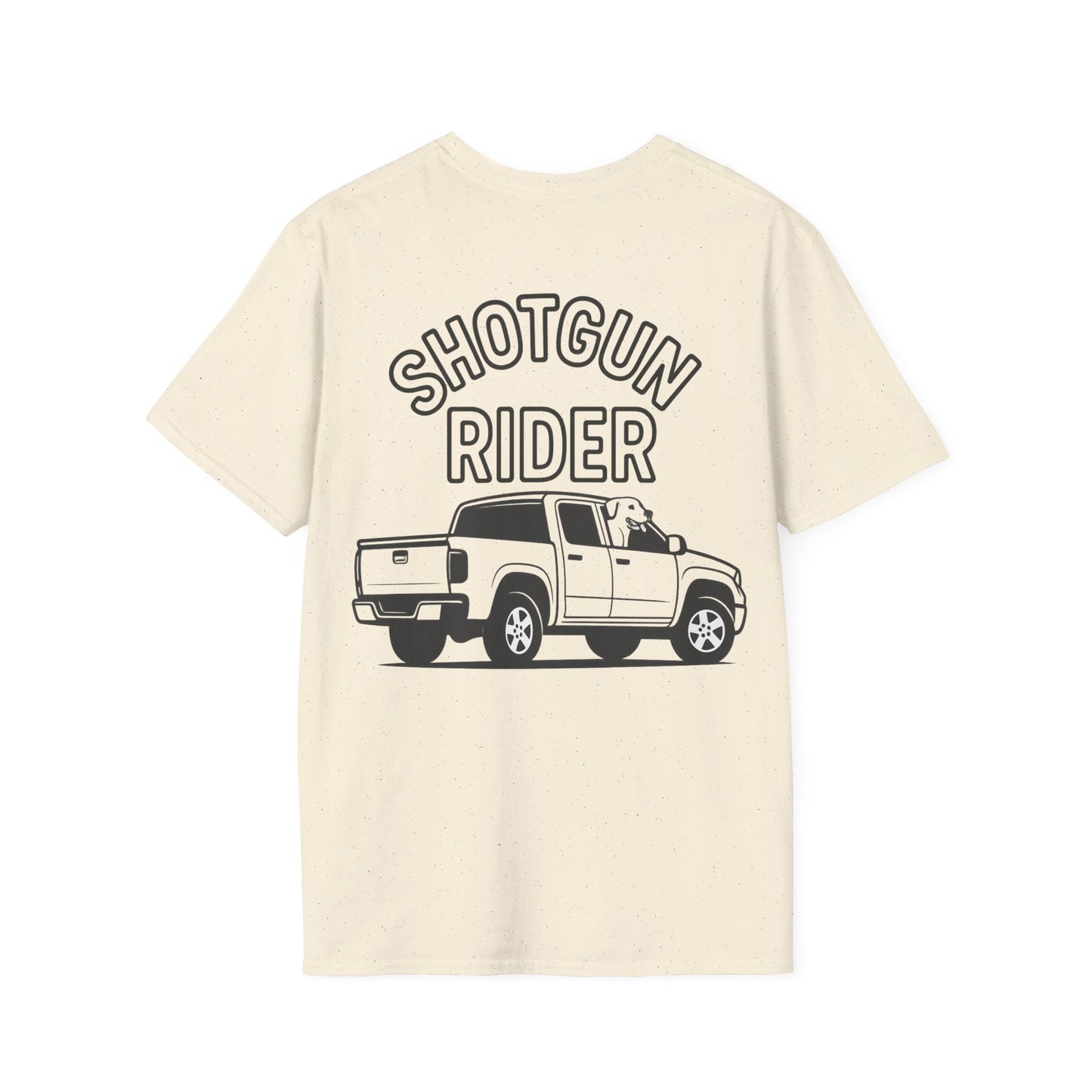 Shotgun Rider Dog Truck T-Shirt – Country Style Rescue Tee with Front Logo | Adopted and Adored Apparel, Adult Unisex T-Shirt