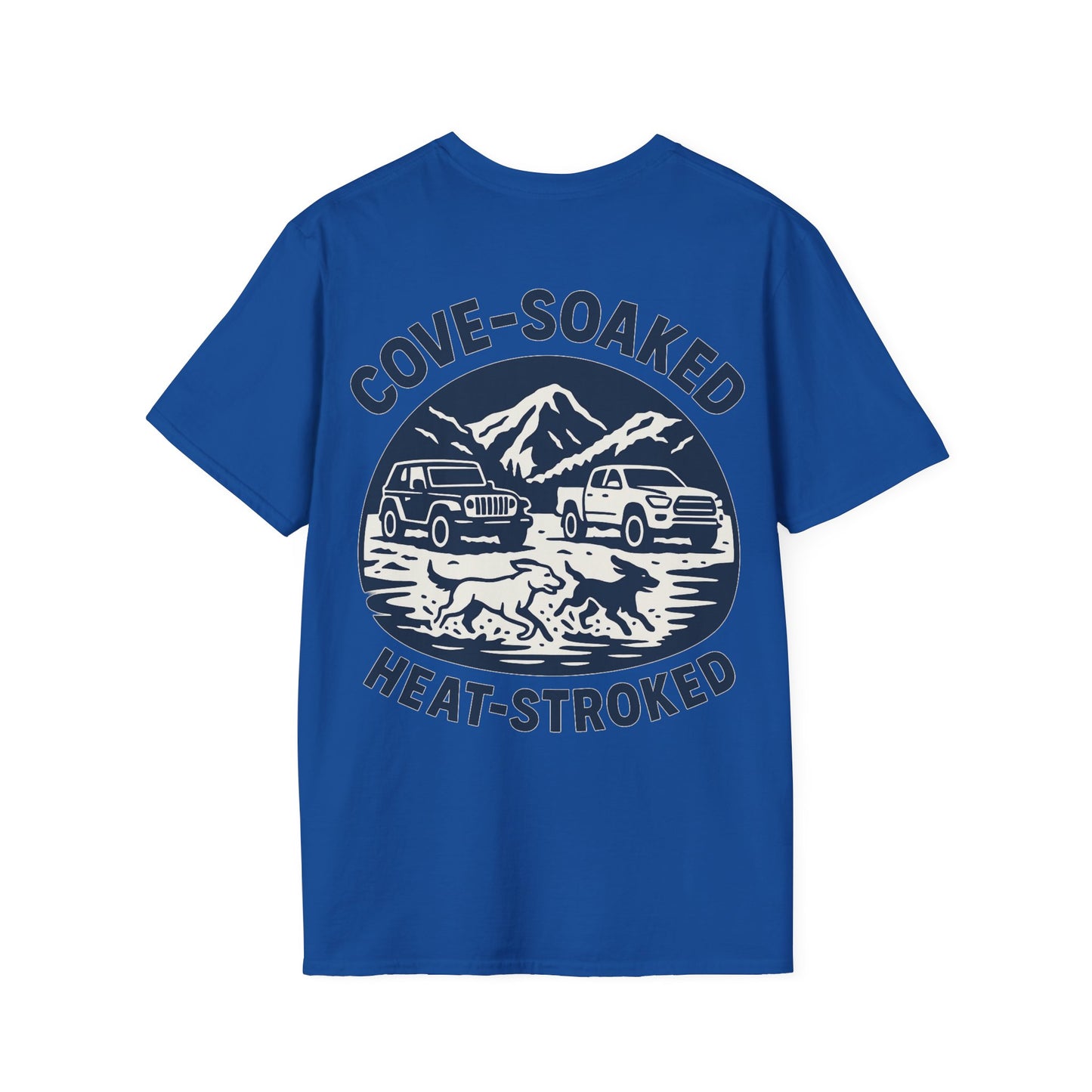 Cove-Soaked Heat-Stroked T-Shirt – Dog Rescue Off-Road T-Shirt for Lake Days & 4x4 Lovers, Adult Unisex T-Shirt