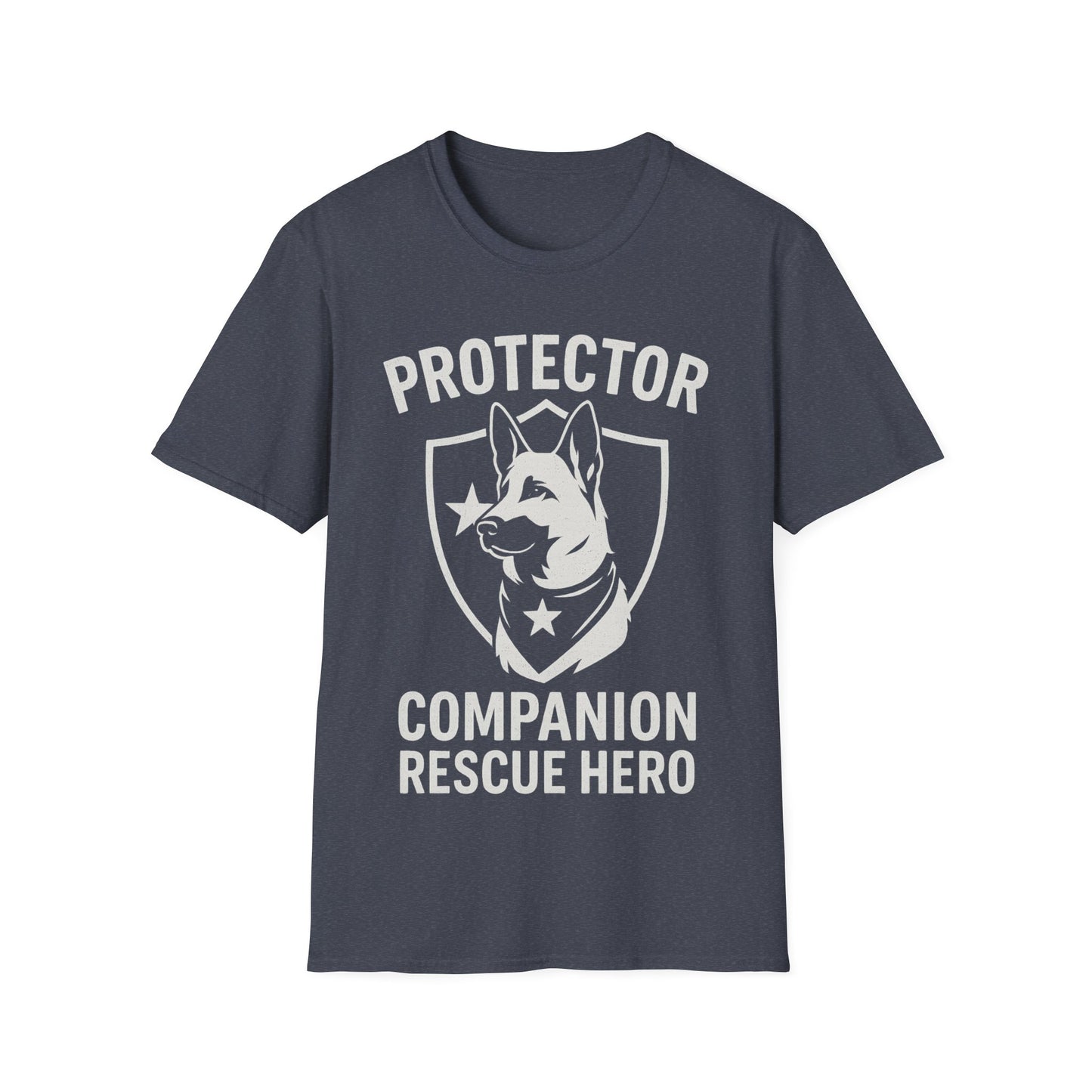 Protector Companion Rescue Hero Shirt – Patriotic Dog Lover T-Shirt – Dog Rescue USA Flag Inspired Tee – Military Style Dog Parent Gift – Adopted and Adored Apparel, Adult Unisex T-Shirt
