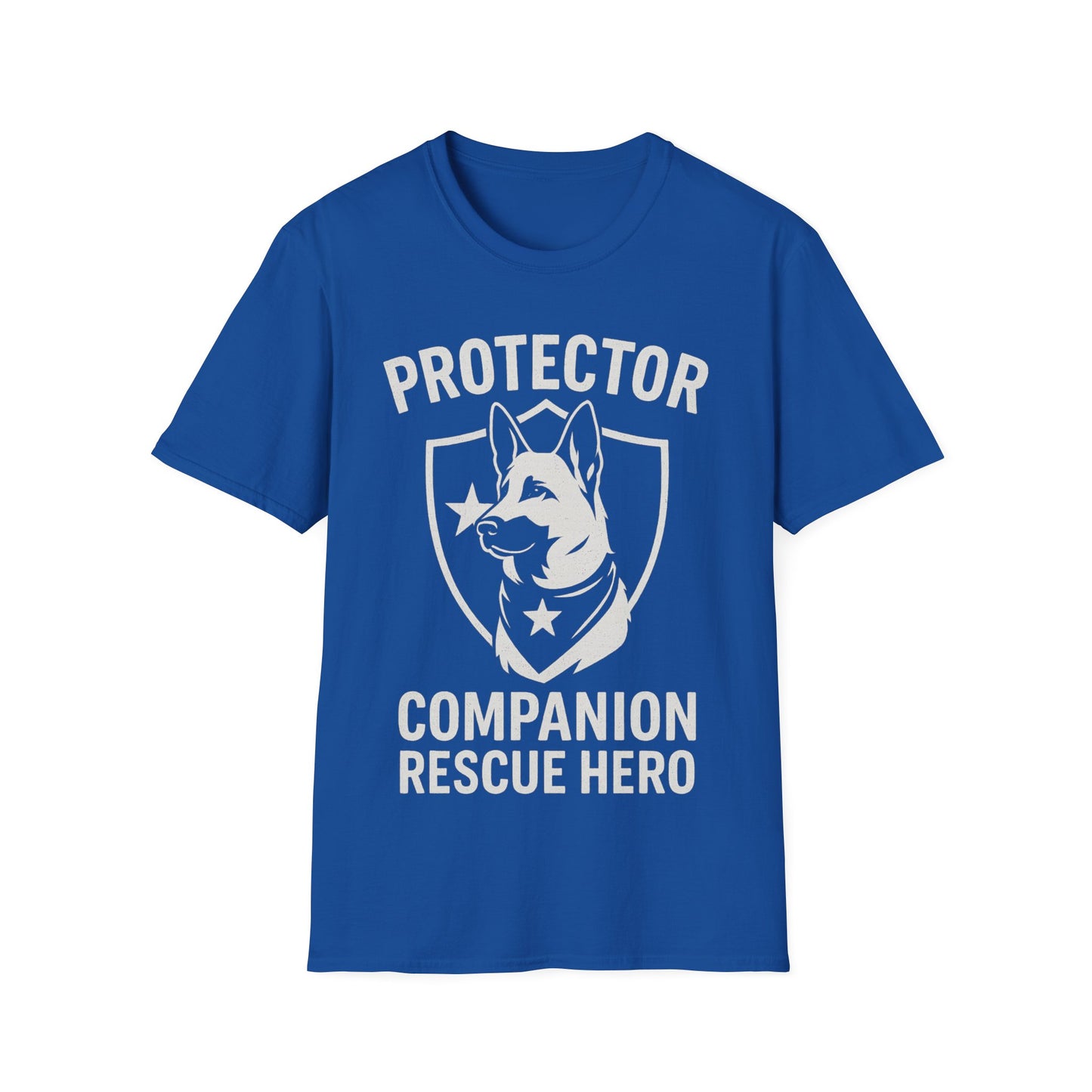Protector Companion Rescue Hero Shirt – Patriotic Dog Lover T-Shirt – Dog Rescue USA Flag Inspired Tee – Military Style Dog Parent Gift – Adopted and Adored Apparel, Adult Unisex T-Shirt