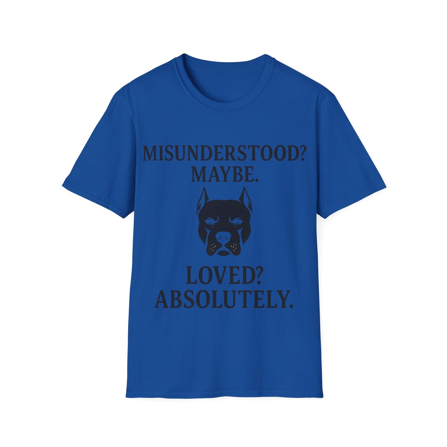 Misunderstood Pit Bull Shirt β Cropped Ear Dog Rescue Tee β White or Black Lettering β Adopt Donβt Shop Shirt β Pitbull Lover Gift, Adult Unisex T-Shirt