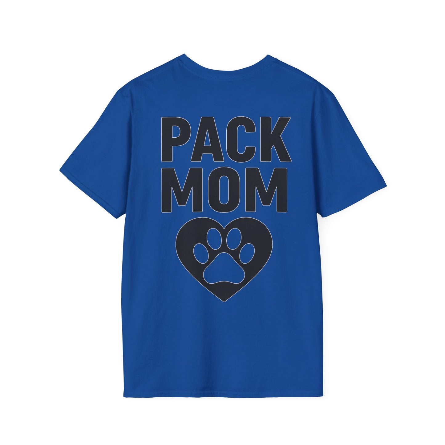 Pack Mom Dog Shirt – Two Sided Rescue Tee for Dog Moms – Front Pack Member Logo – Back Pack Mom Design – Matching Family Rescue Apparel – Animal Shelter Support Gift – Pitbull Rescue Shirt – Join the Pack Tee, Adult Unisex T-Shirt