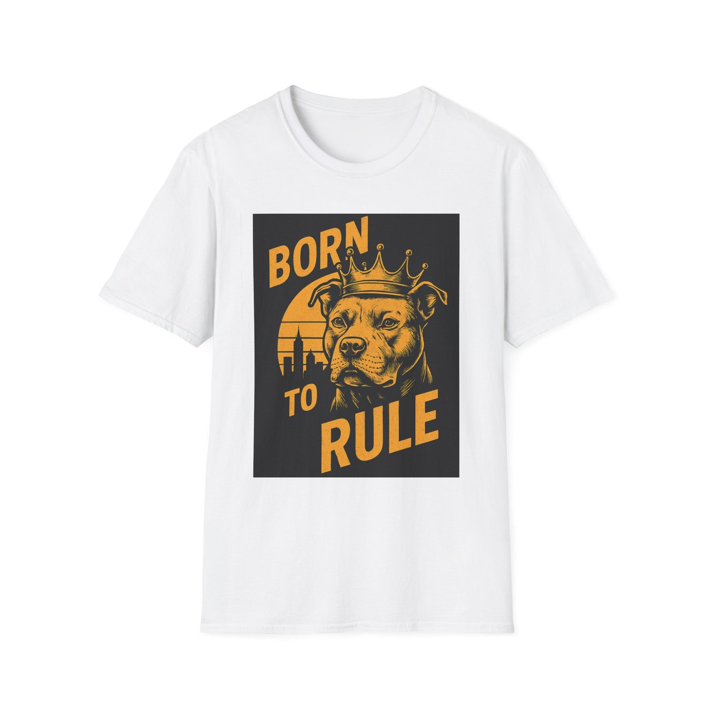 Born To Rule Adult Unisex T-Shirt Pit Bull Rules | Unique Graphic Tee, Perfect Gift for Pet Owners, Animal Lovers, Casual Wear, Everyday Style