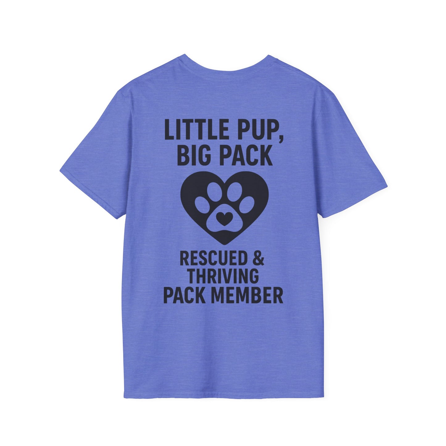 Little Pup Big Pack Shirt – Rescued and Thriving Dog Tee – Matching Family Rescue Apparel – Pack Member Logo – Dog Lover Gift – Pitbull Rescue Shirt – Parent and Kid Set Option, Adult Unisex T-Shirt