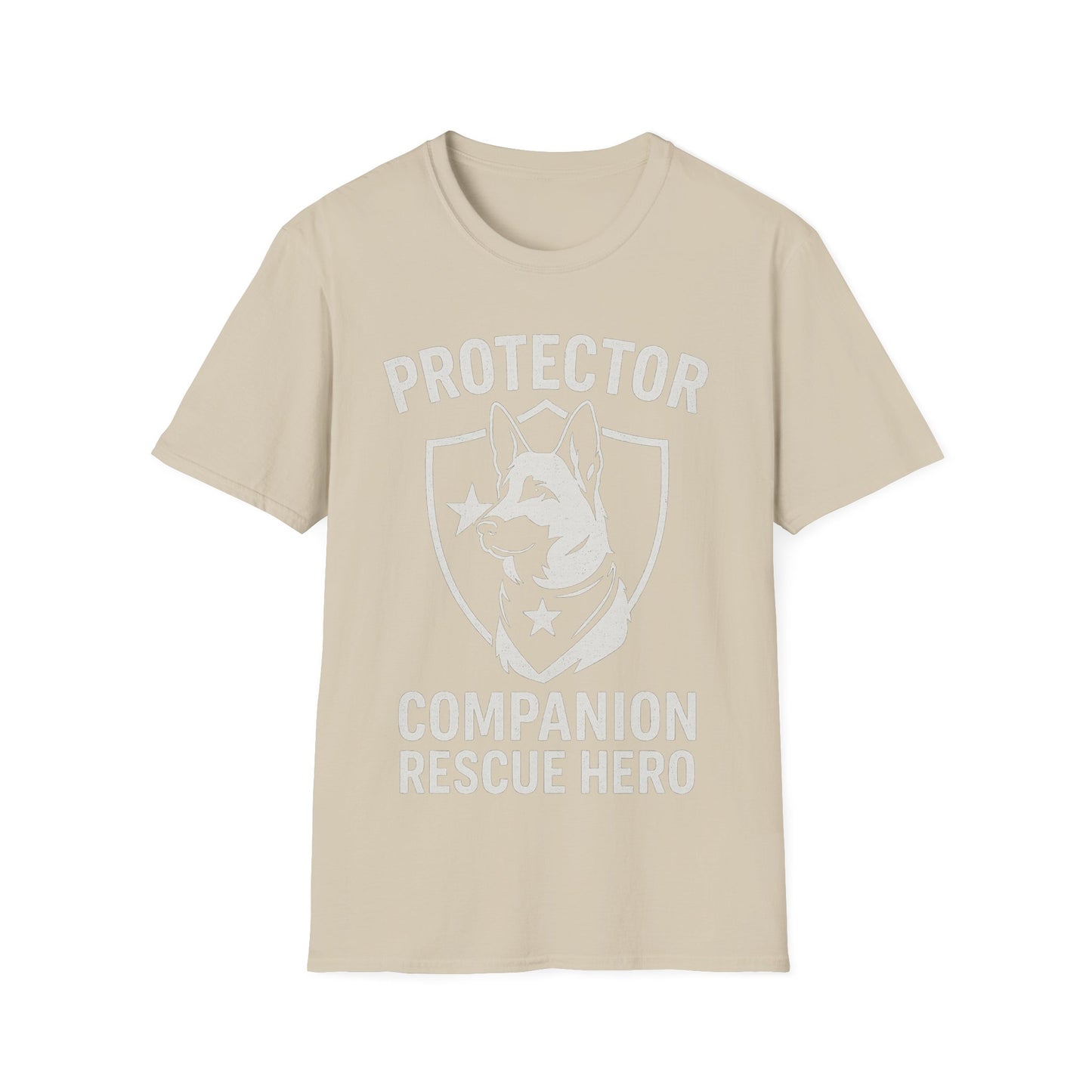 Protector Companion Rescue Hero Shirt – Patriotic Dog Lover T-Shirt – Dog Rescue USA Flag Inspired Tee – Military Style Dog Parent Gift – Adopted and Adored Apparel, Adult Unisex T-Shirt