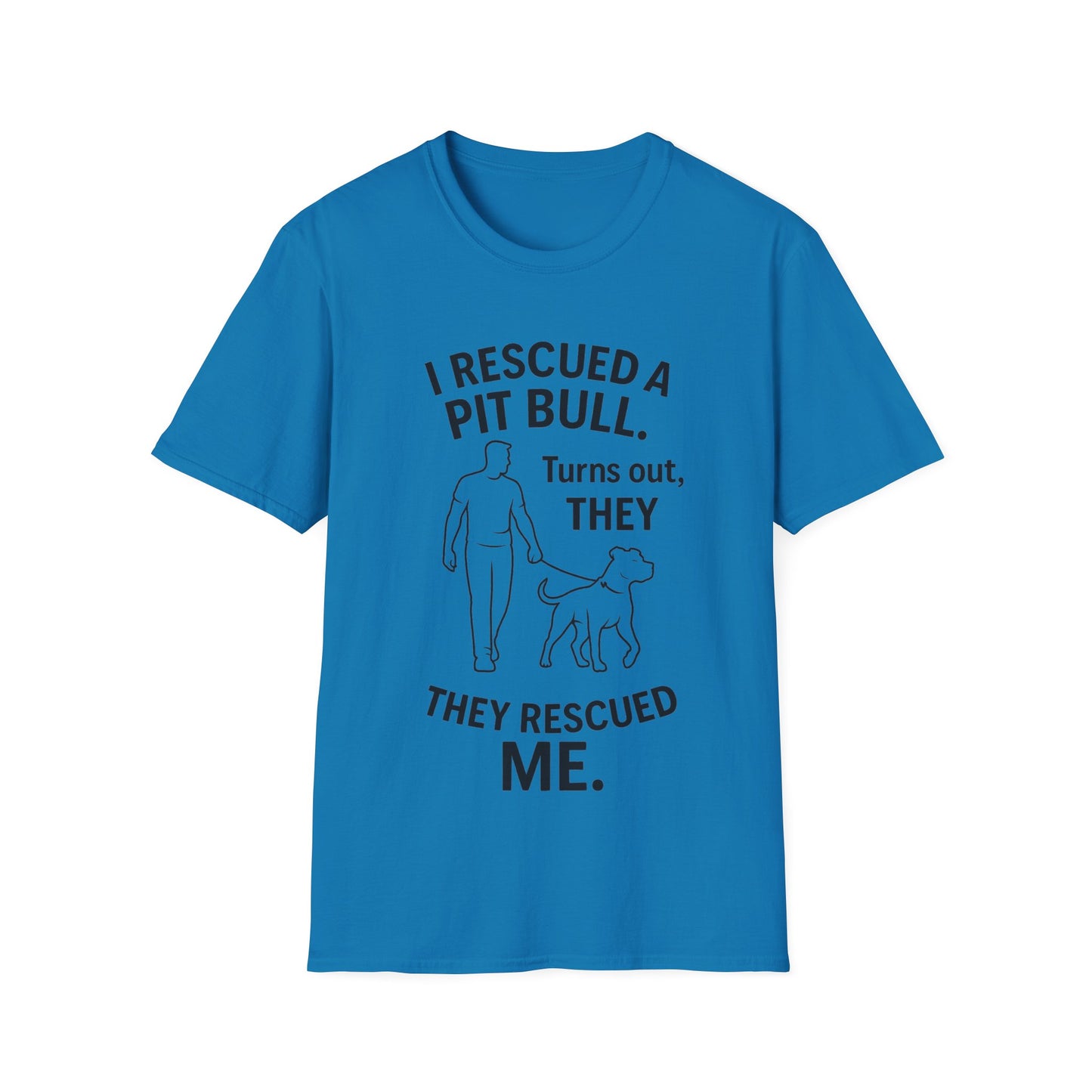 I Rescued a Pit Bull Shirt β Adopt Donβt Shop Dog Rescue Tee β Black Lettering Front Design β Pitbull Adoption Gift β Shelter Dog Shirt, Adult Unisex T-Shirt