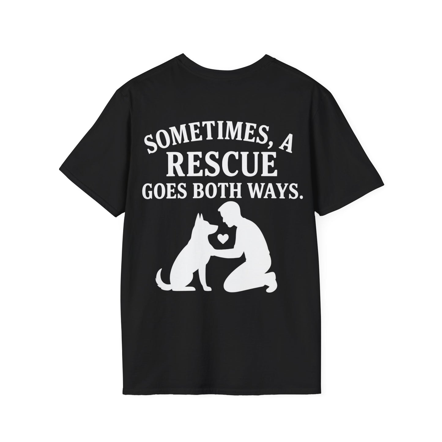 Sometimes a Rescue Goes Both Ways Shirt – Dog Rescue T-Shirt for Women & Men – Animal Adoption Gift – Emotional Pet Lover Tee, Adult Unisex T-Shirt
