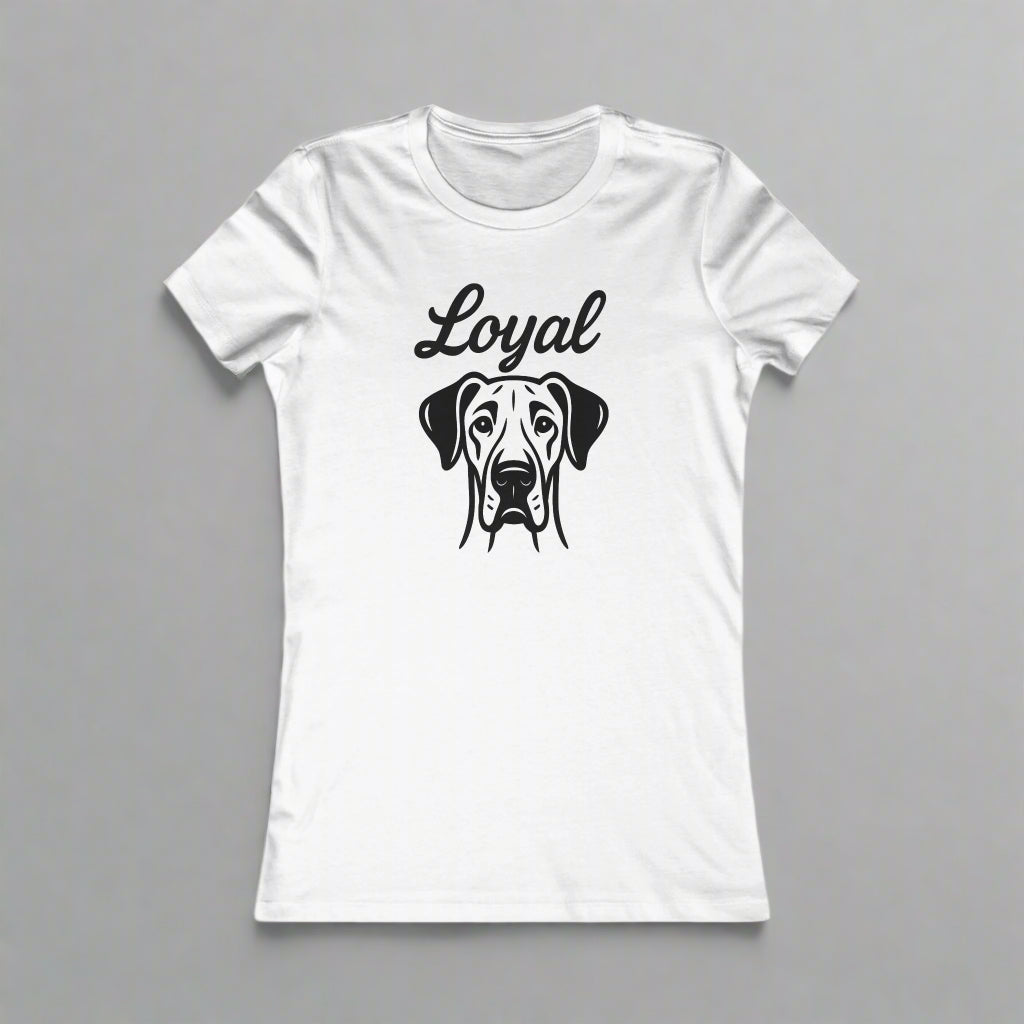 Loyal Great Dane Dog Lover Tee, Gift for Dog Moms, Animal Lover Shirt, Pet Owner Apparel, Funny Dog T-Shirt, Adult Unisex T-Shirt