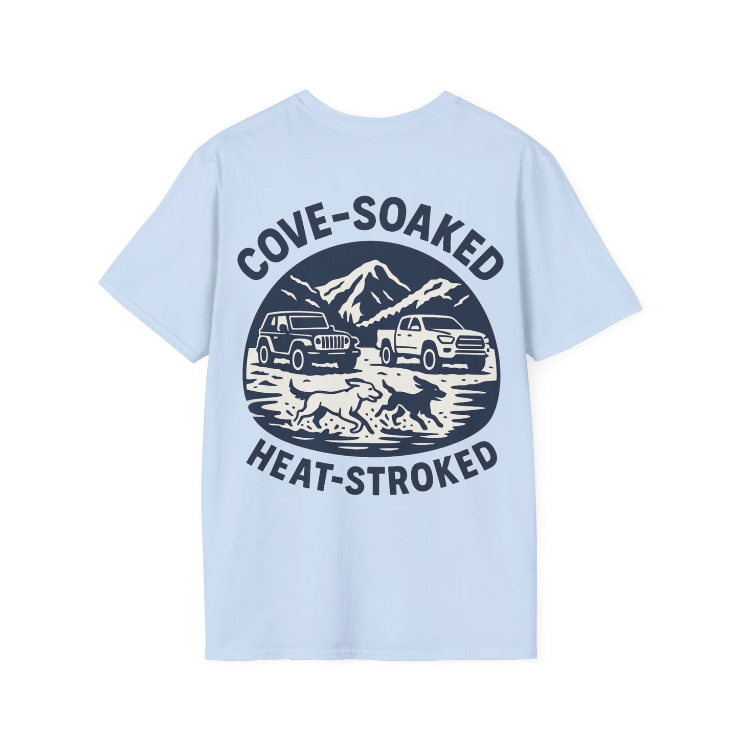Cove-Soaked Heat-Stroked T-Shirt – Dog Rescue Off-Road T-Shirt for Lake Days & 4x4 Lovers, Adult Unisex T-Shirt