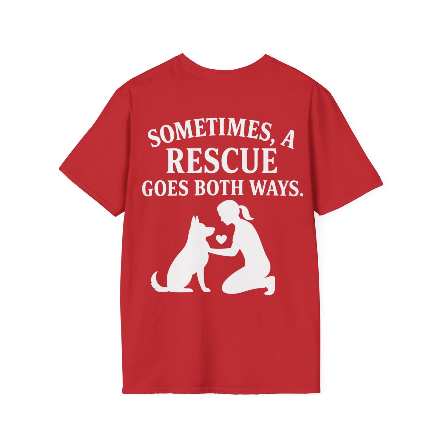 Sometimes a Rescue Goes Both Ways Shirt – Dog Rescue T-Shirt for Women & Men – Animal Adoption Gift – Emotional Pet Lover Tee, Adult Unisex T-Shirt