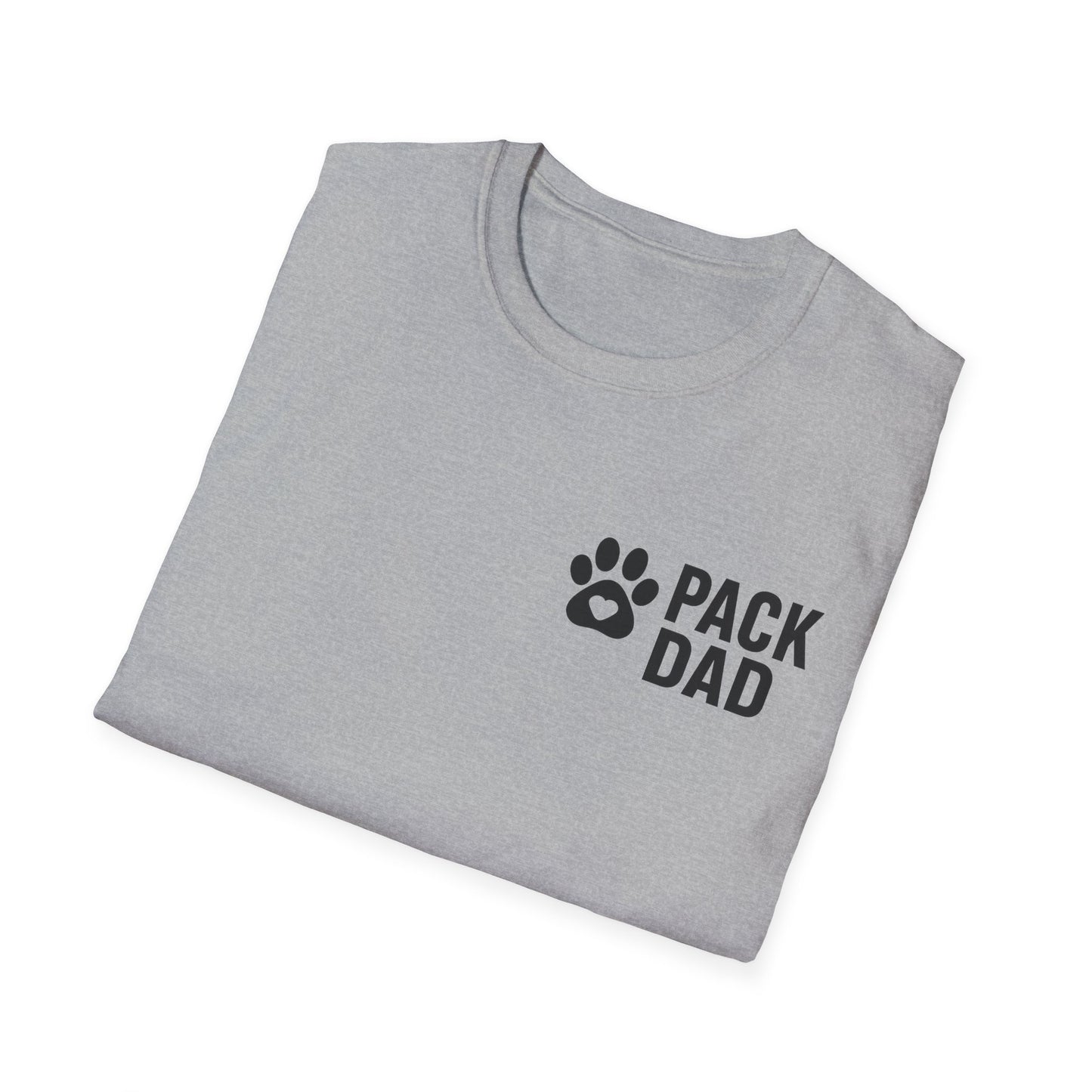 Pack Dad T-Shirt with Paw Print – Matching Dog Family Tee – Father’s Day Dog Dad Gift – Adopted and Adored Apparel, Adult Unisex T-Shirt