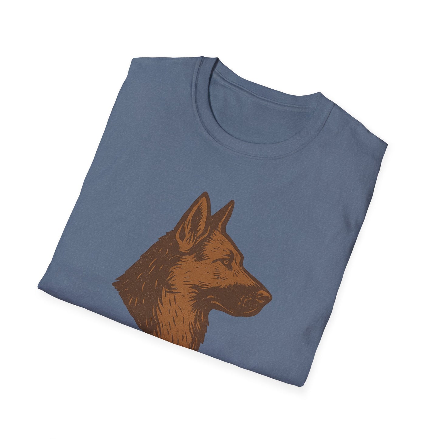 Proud Grand-Paw German Shepherd Vintage T-Shirt – Rustic Dog Grandpa Tee for German Shepherd Lovers, Adult Unisex T-Shirt