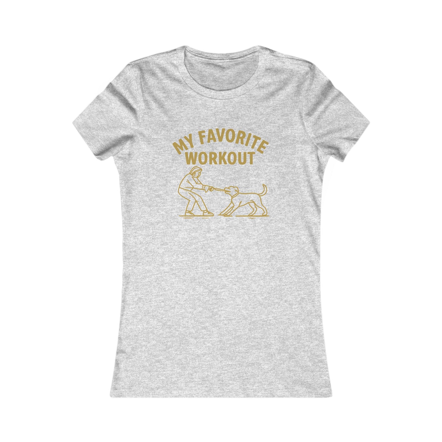 My Favorite Workout Tee | Fitness T-Shirt for Dog Lovers | Cute Workout Shirt | Pet Lover Gift | Activewear Top, Adult Unisex T-Shirt