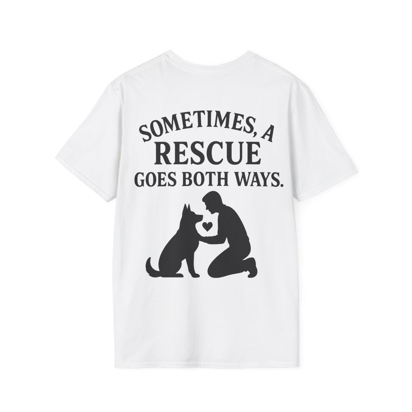 Sometimes a Rescue Goes Both Ways Shirt – Dog Rescue T-Shirt for Women & Men – Animal Adoption Gift – Emotional Pet Lover Tee, Adult Unisex T-Shirt