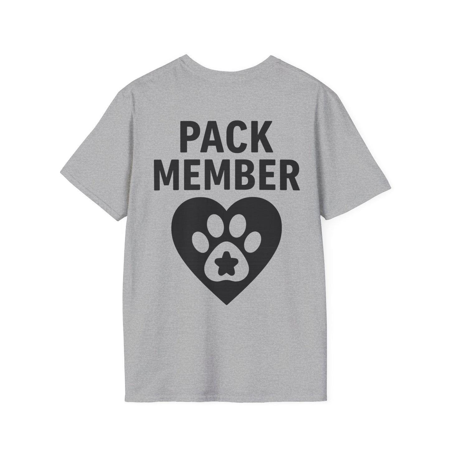 Pack Member Dog Shirt – Two Sided Rescue Tee – Front and Back Pack Member Logo – Black or White Print Options – Matching Family Rescue Apparel – Pitbull Dog Lover Gift – Animal Shelter Support – Adopt Don’t Shop Tee, Adult Unisex T-Shirt