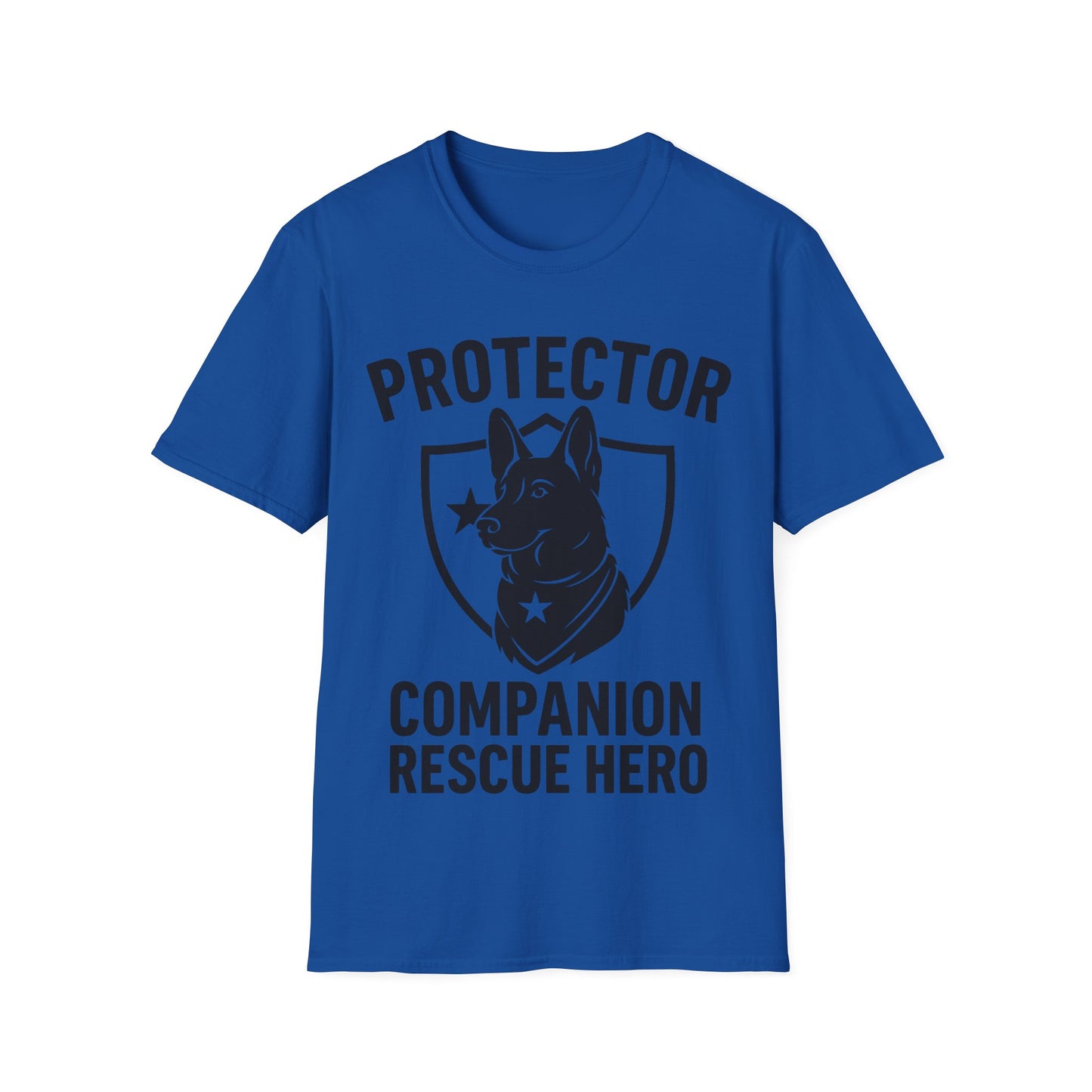 Protector Companion Rescue Hero Shirt – Patriotic Dog Lover T-Shirt – Dog Rescue USA Flag Inspired Tee – Military Style Dog Parent Gift – Adopted and Adored Apparel, Adult Unisex T-Shirt