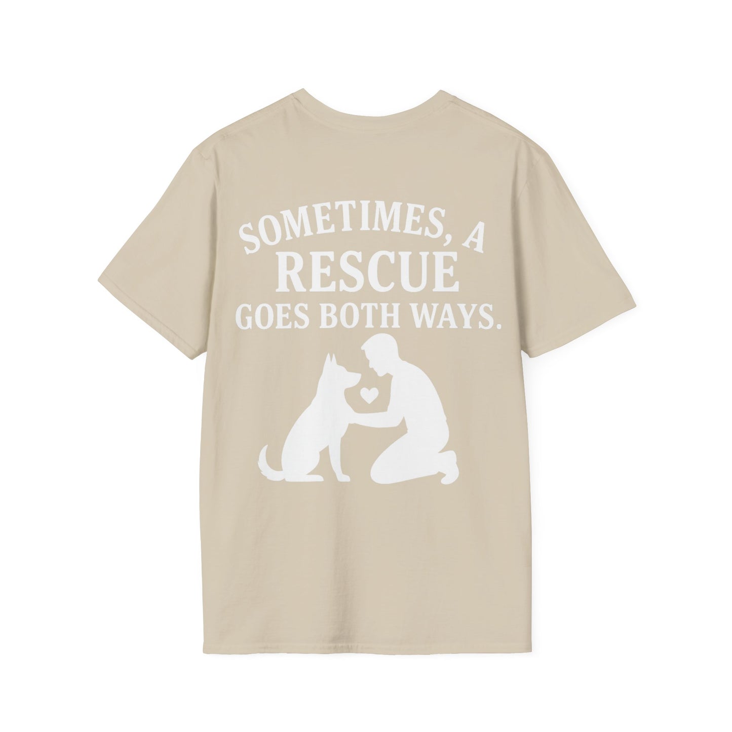 Sometimes a Rescue Goes Both Ways Shirt – Dog Rescue T-Shirt for Women & Men – Animal Adoption Gift – Emotional Pet Lover Tee, Adult Unisex T-Shirt